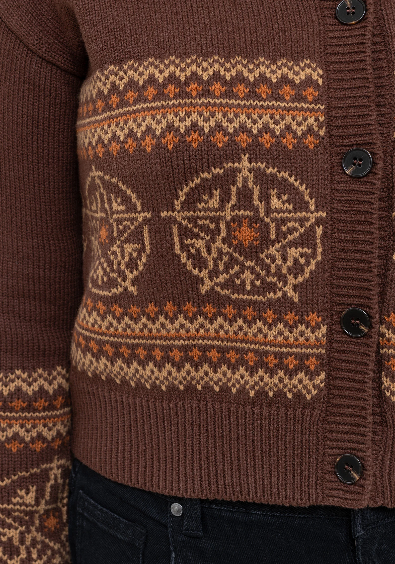 Olympia Pentagram Fairisle Knit Cardigan - Image 2