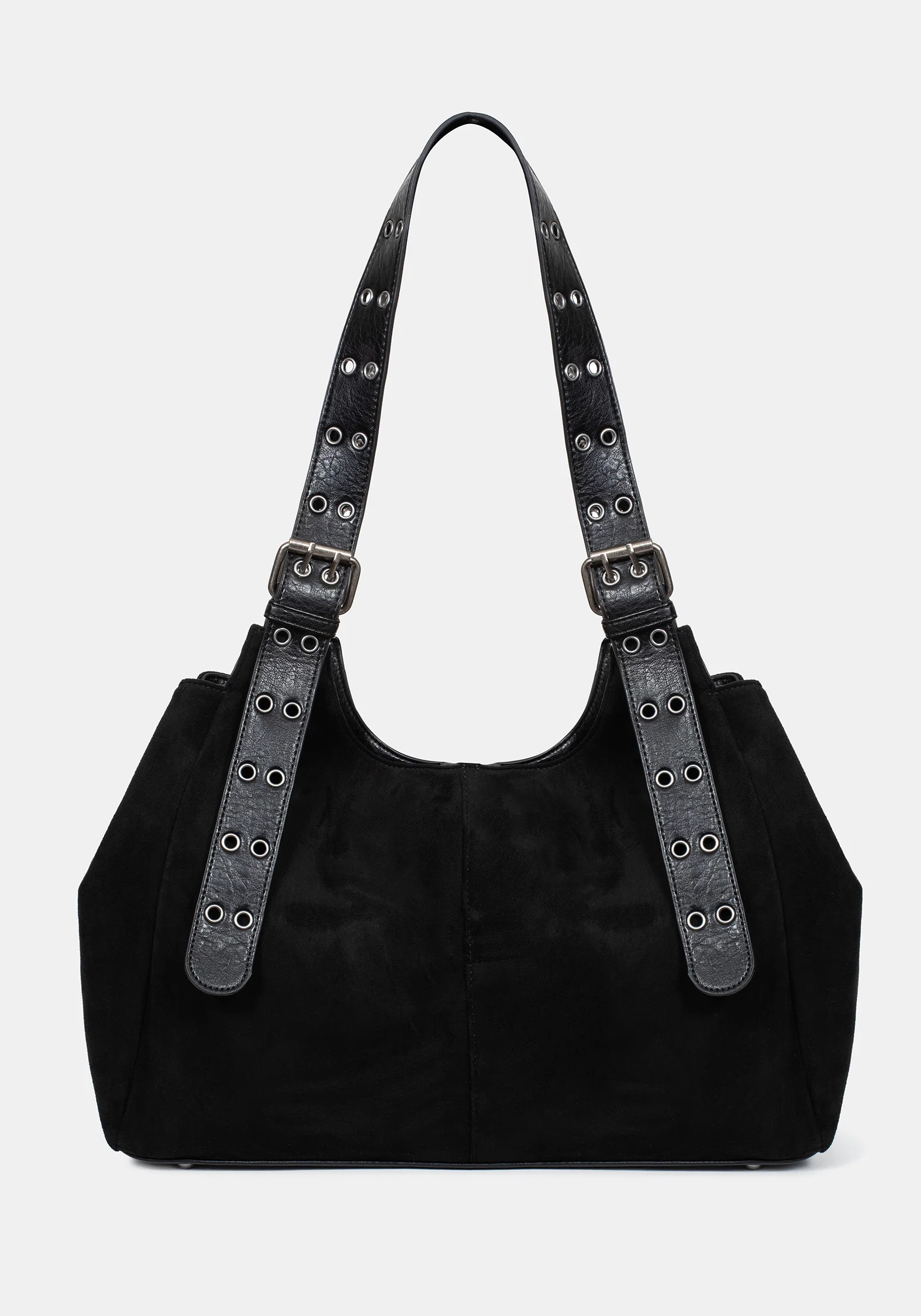 Ophelia Black Belted Shoulder Bag - Image 4