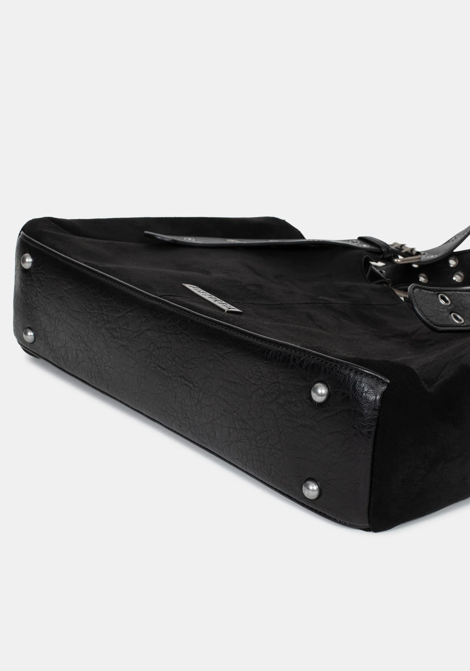 Ophelia Black Belted Shoulder Bag - Image 9
