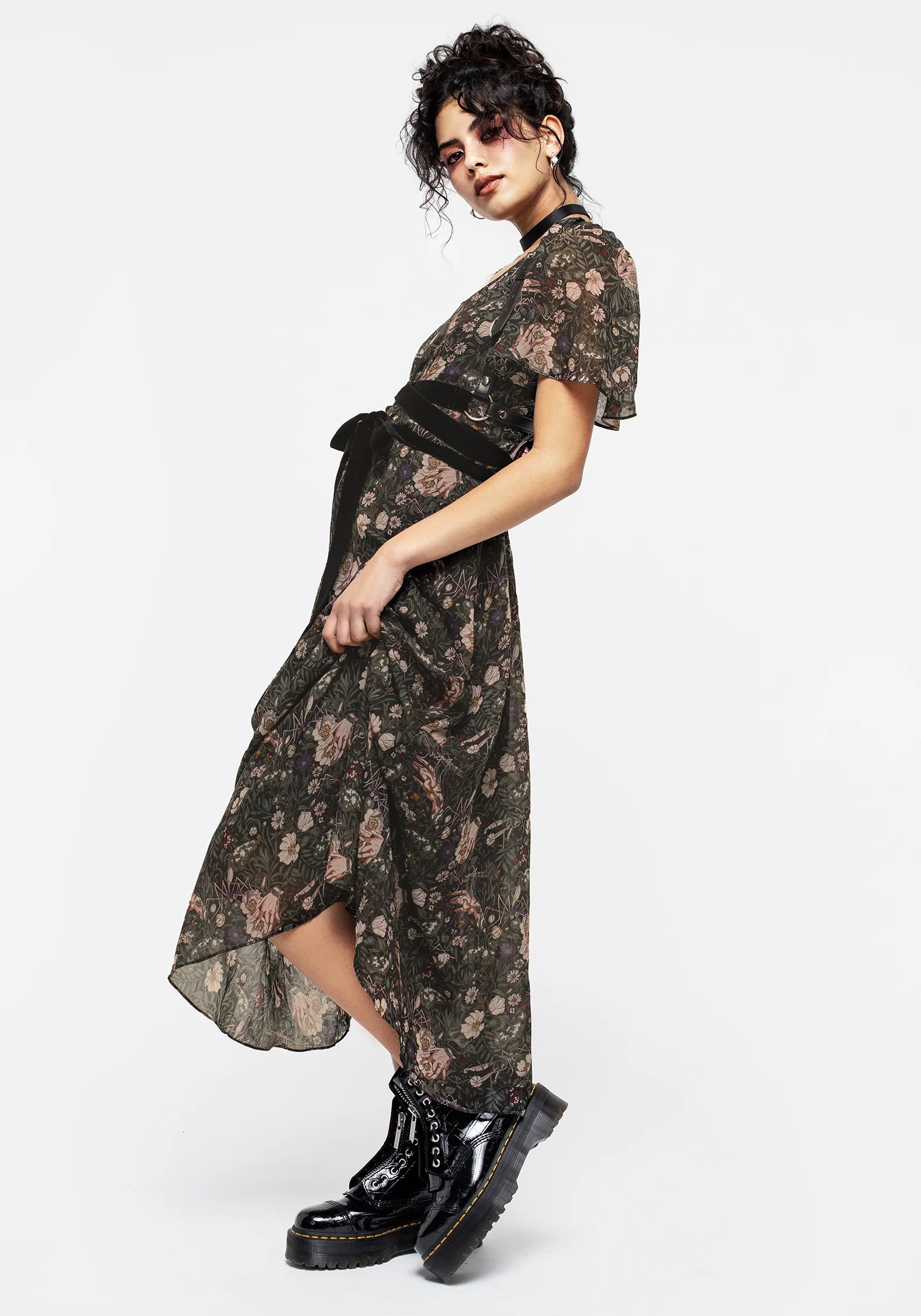 Ophelia Chiffon Midaxi Dress - Image 4