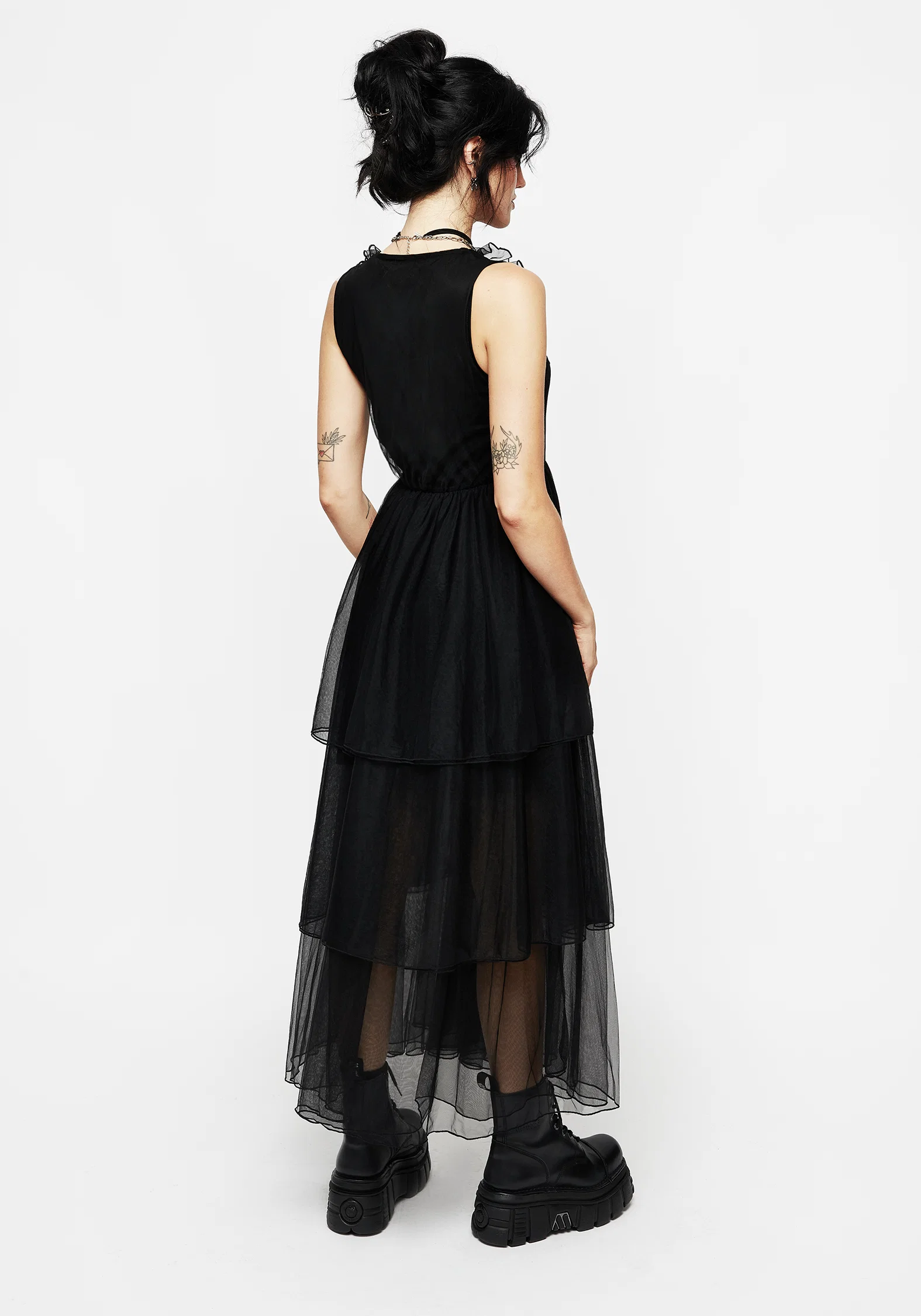 Opus Layered Tulle Apron Maxi Dress - Image 3