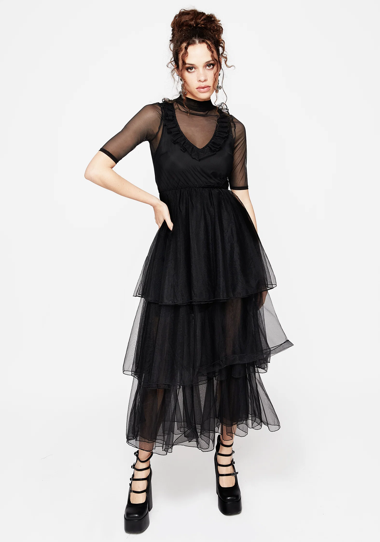 Opus Layered Tulle Apron Maxi Dress - Image 5