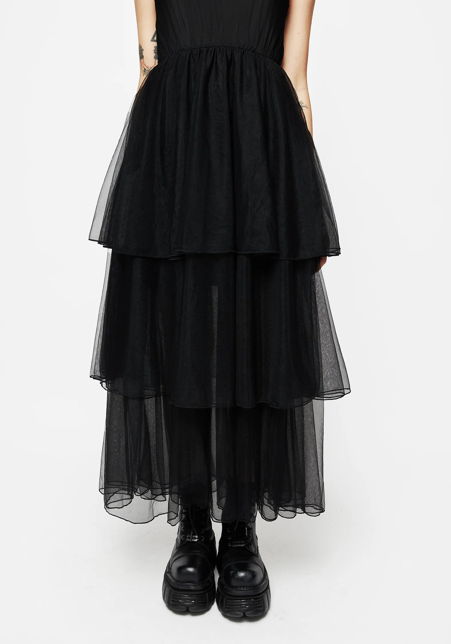 Opus Layered Tulle Apron Maxi Dress - Image 6