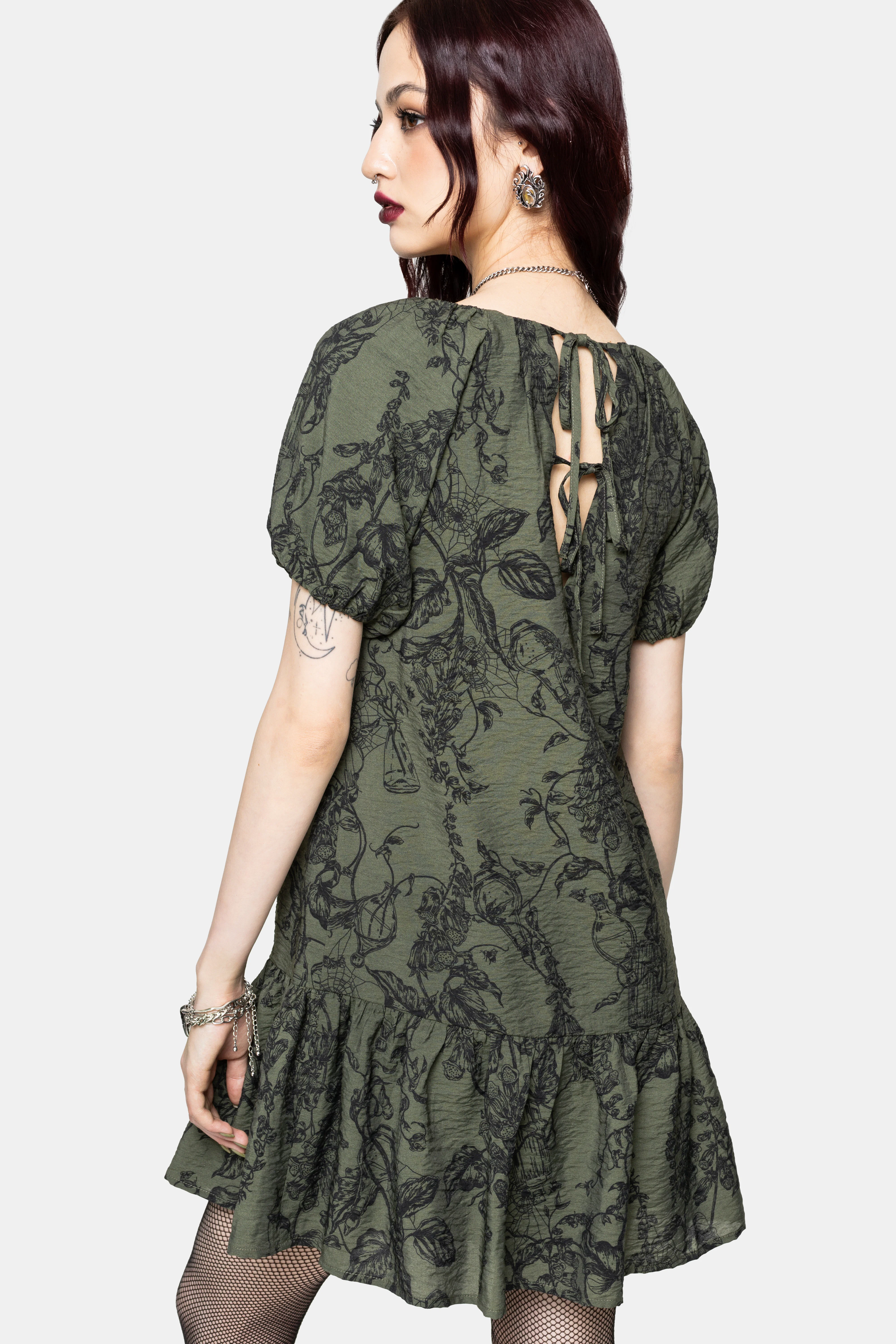 Orla Foxglove Mini Smock Dress - Image 3