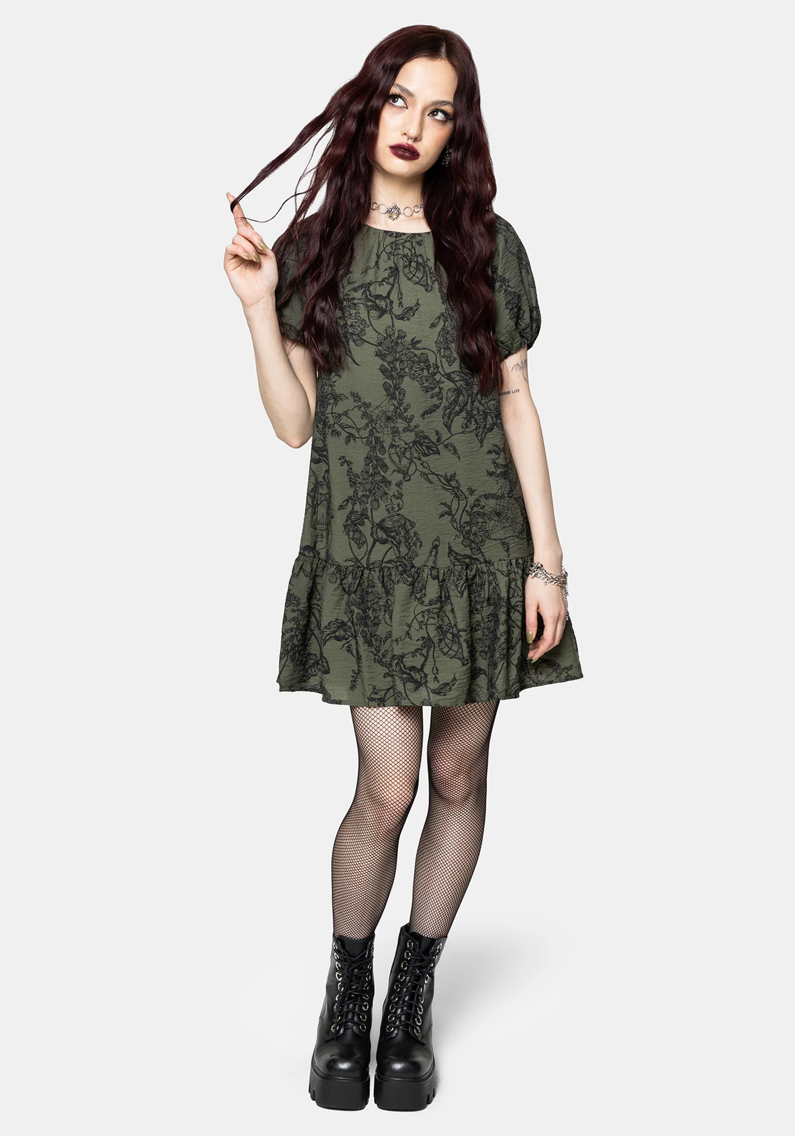 Orla Foxglove Mini Smock Dress - Image 6