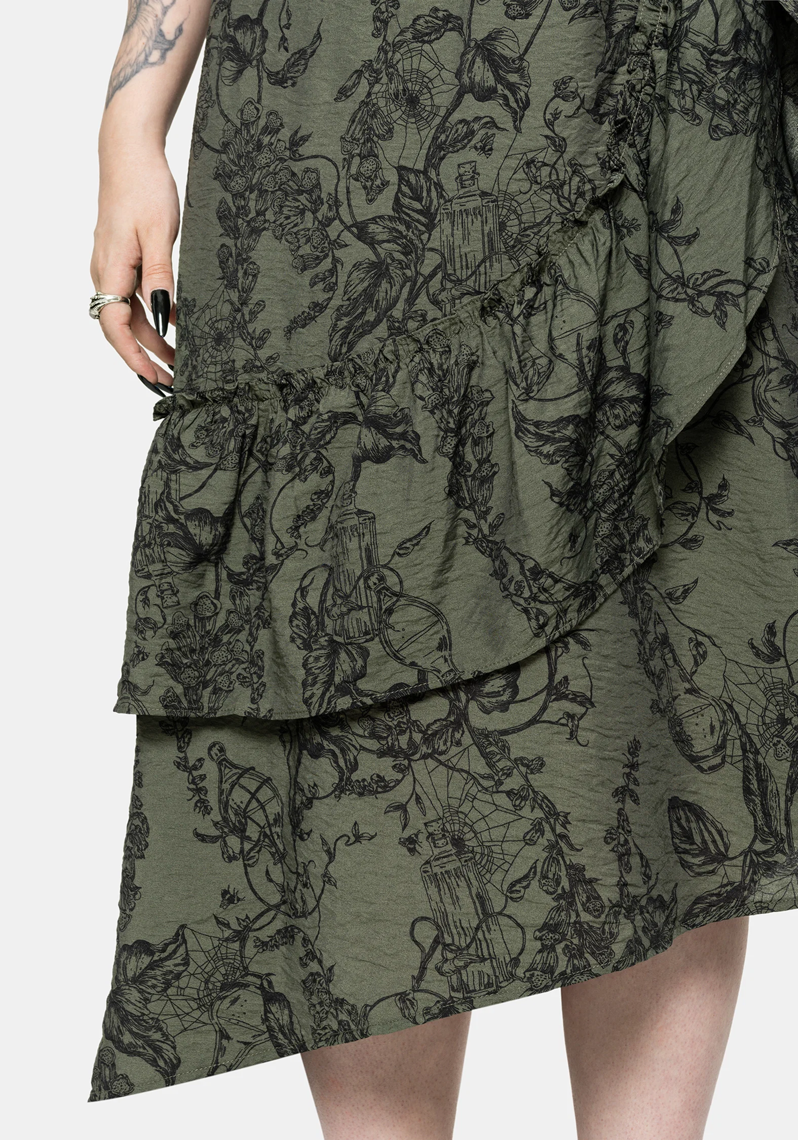 Orla Foxglove Potion Ruffle Midi Skirt - Image 4