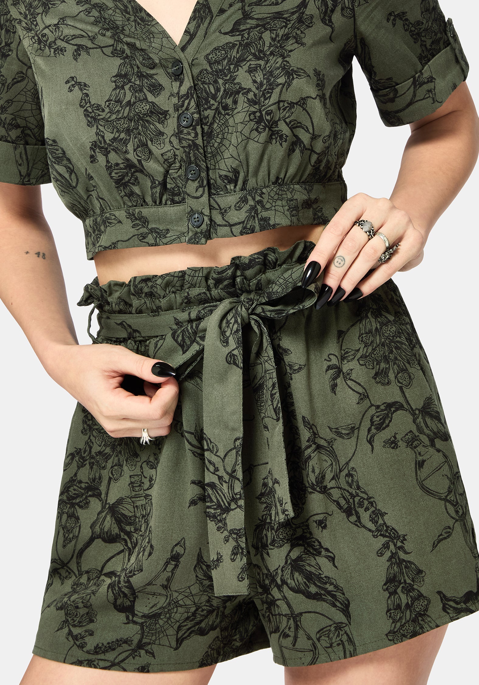 Orla Foxglove Potion Tie Waist Short - Image 2