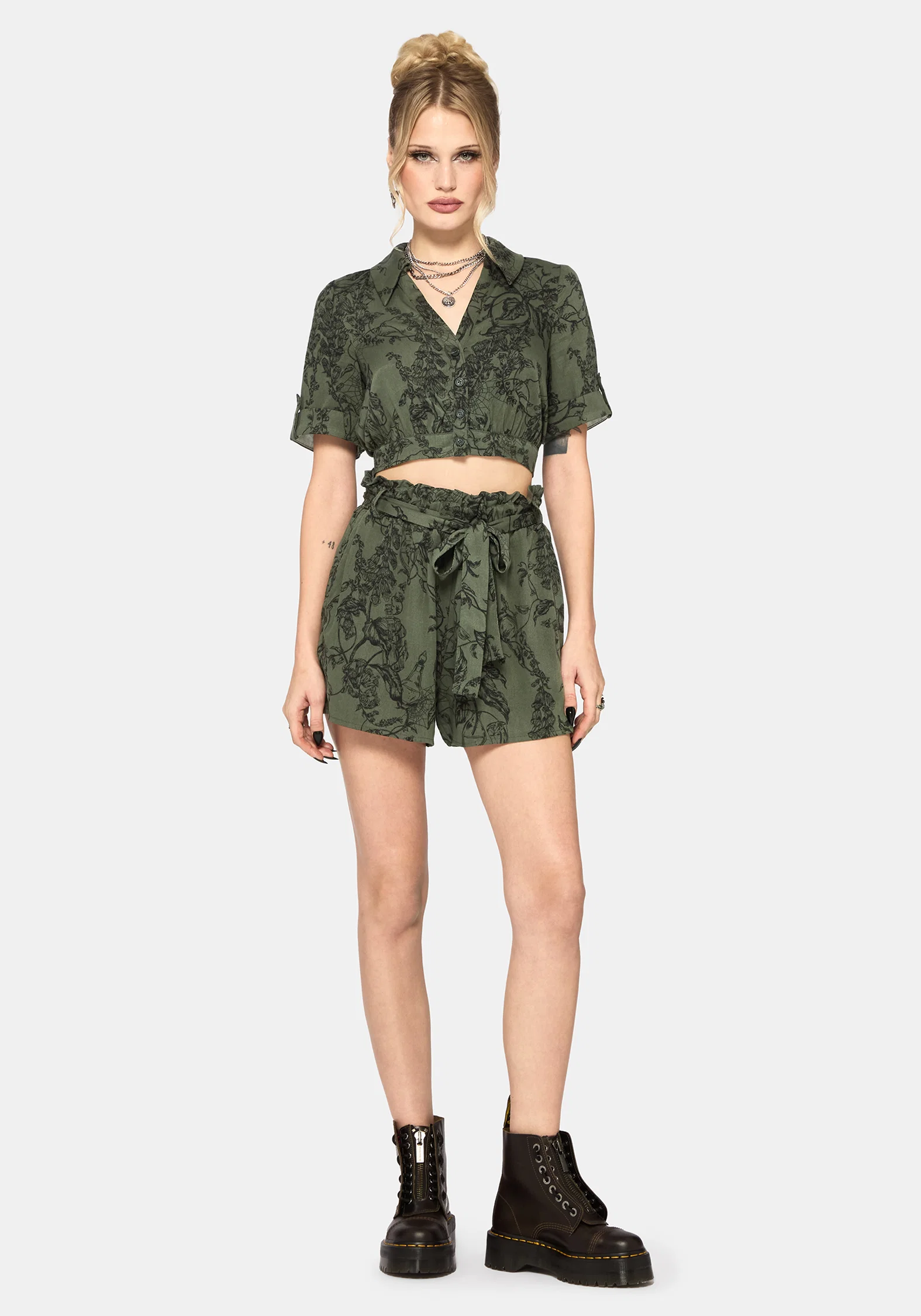 Orla Foxglove Potion Tie Waist Short - Image 4