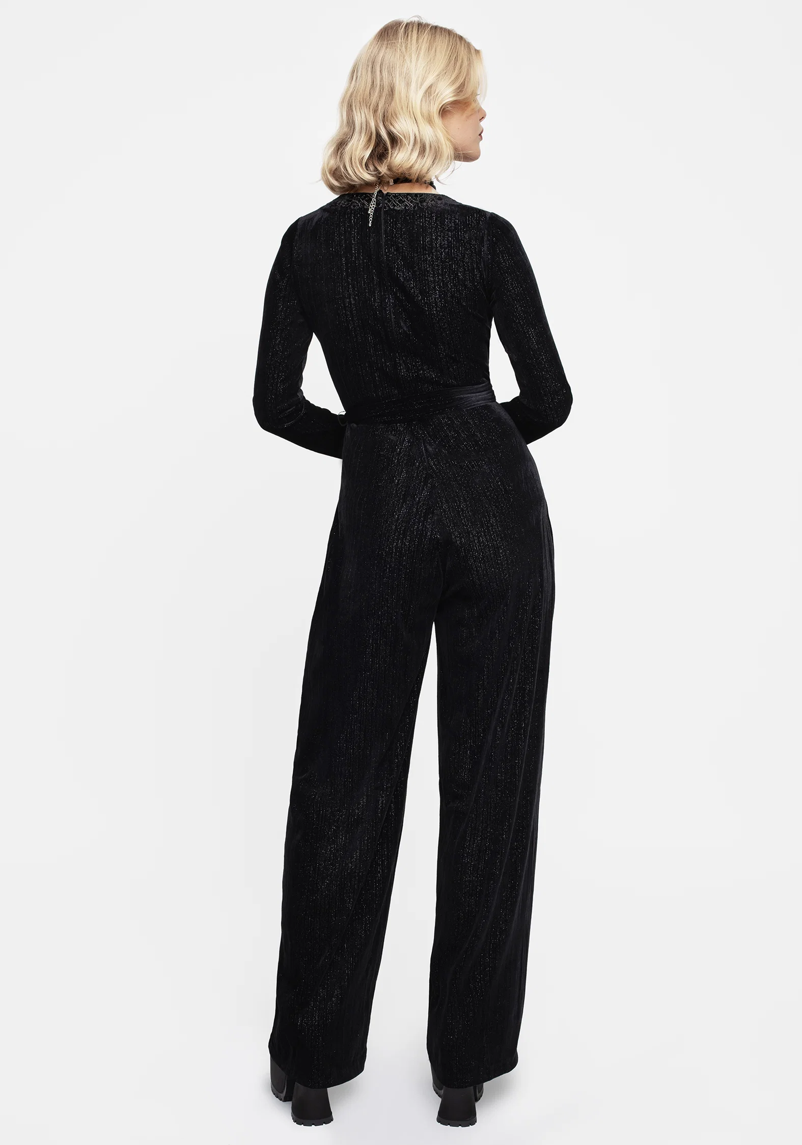 Otherworld Embroidered Faux Wrap Jumpsuit - Image 3