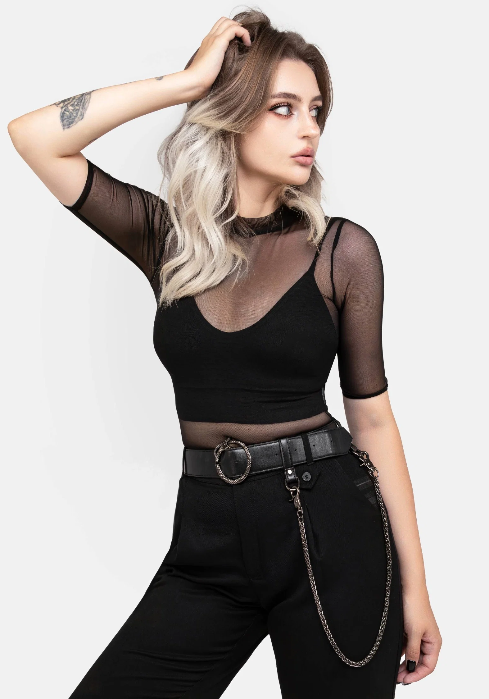 Ouroboros Snake Buckle Chain Belt - Image 2