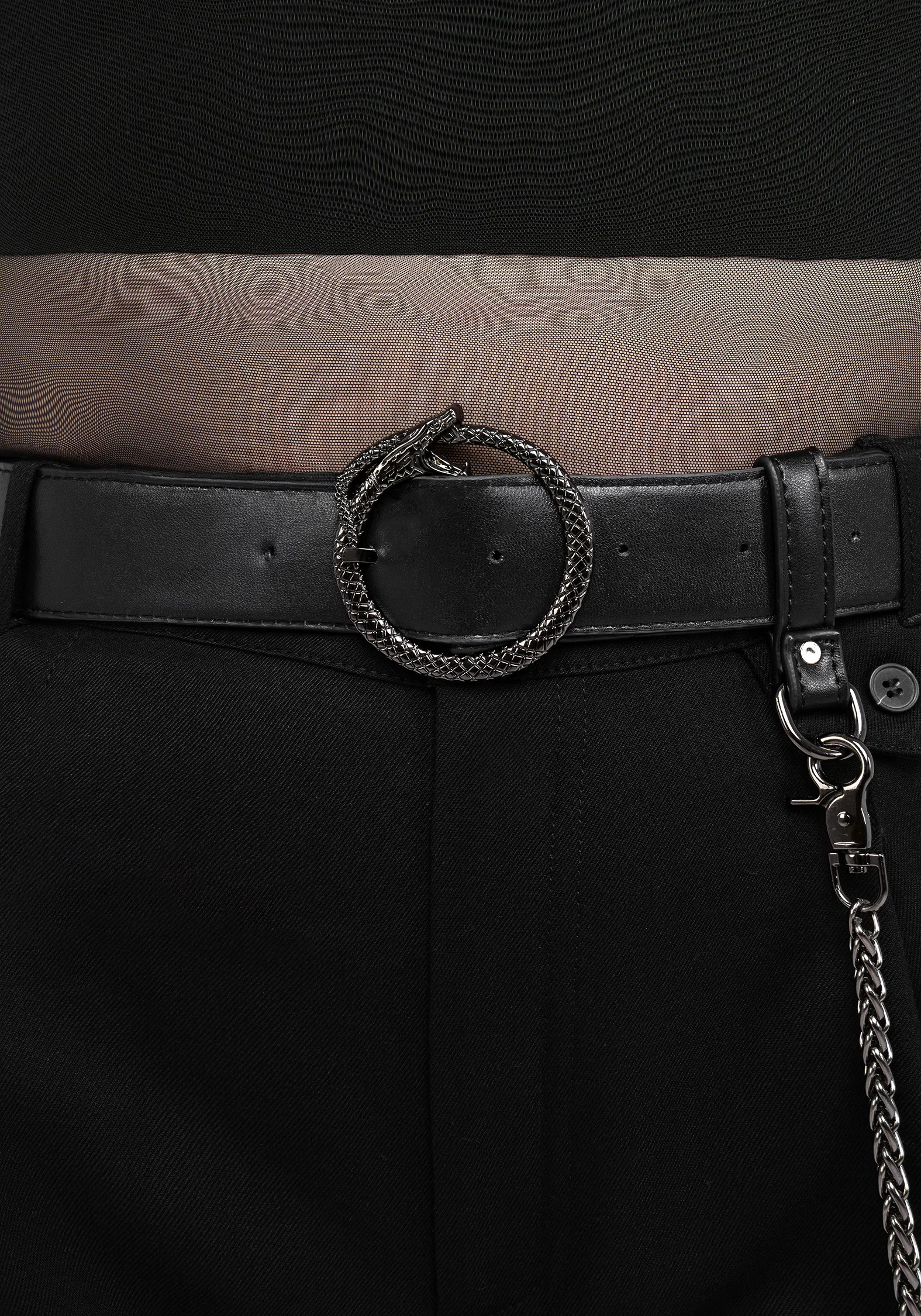 Ouroboros Snake Buckle Chain Belt - Image 5