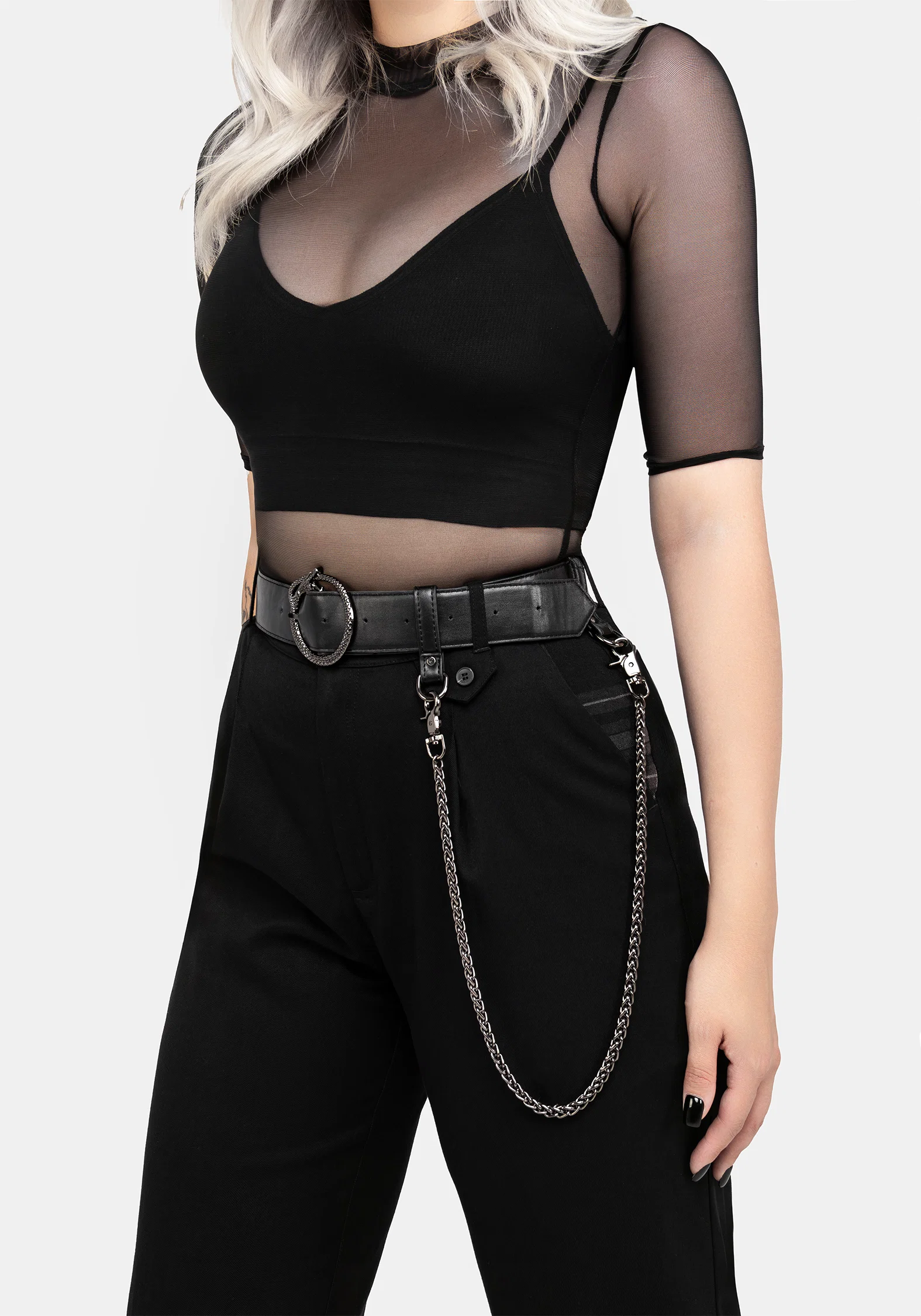 Ouroboros Snake Buckle Chain Belt - Image 7