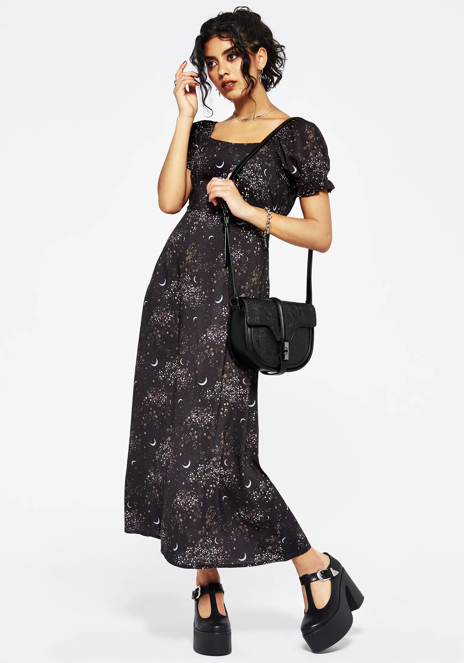 Peaseblossom Celestial Back Cut Out Midi Dress - Image 6