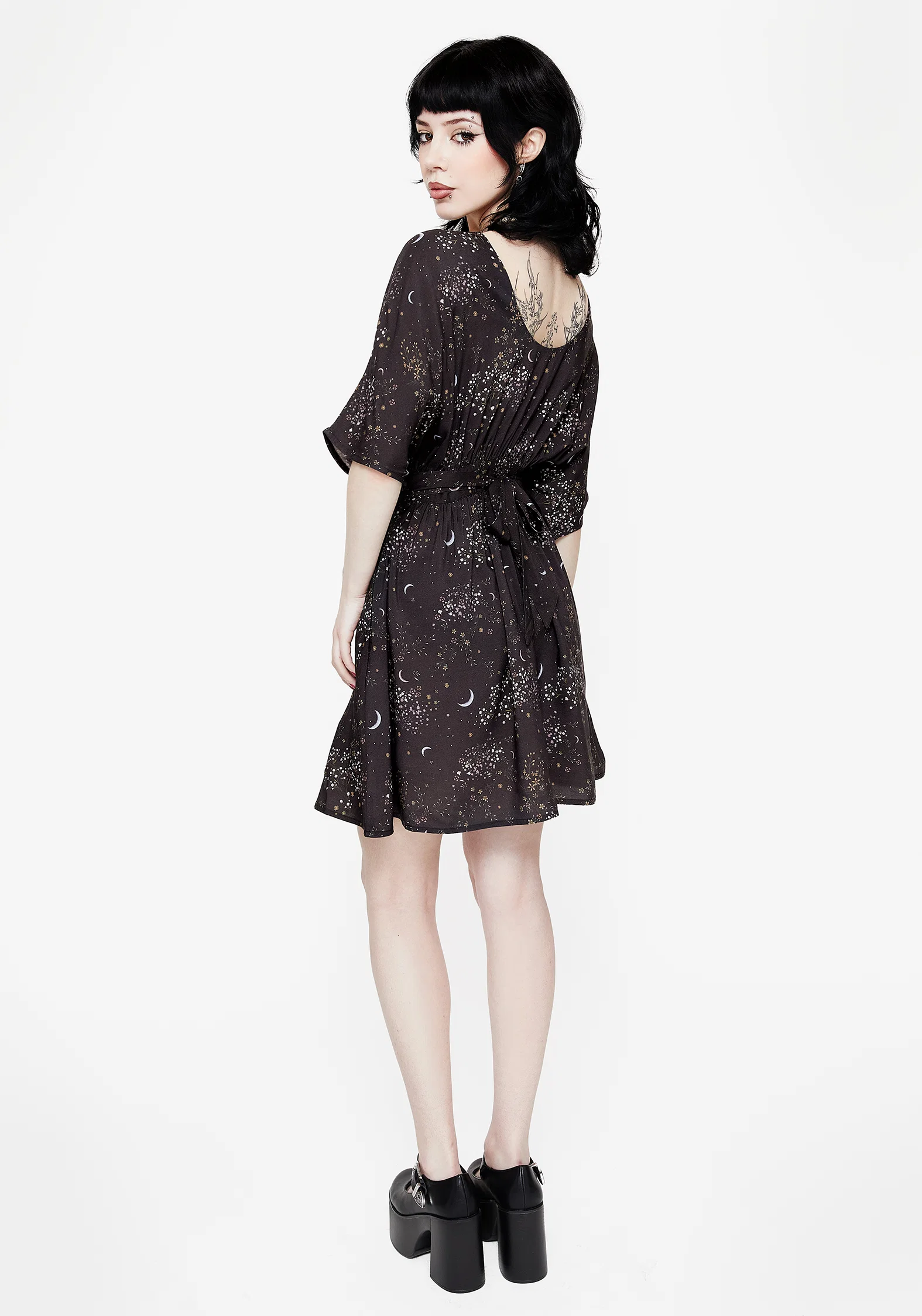 Peaseblossom Celestial Tie Back Mini Dress - Image 3