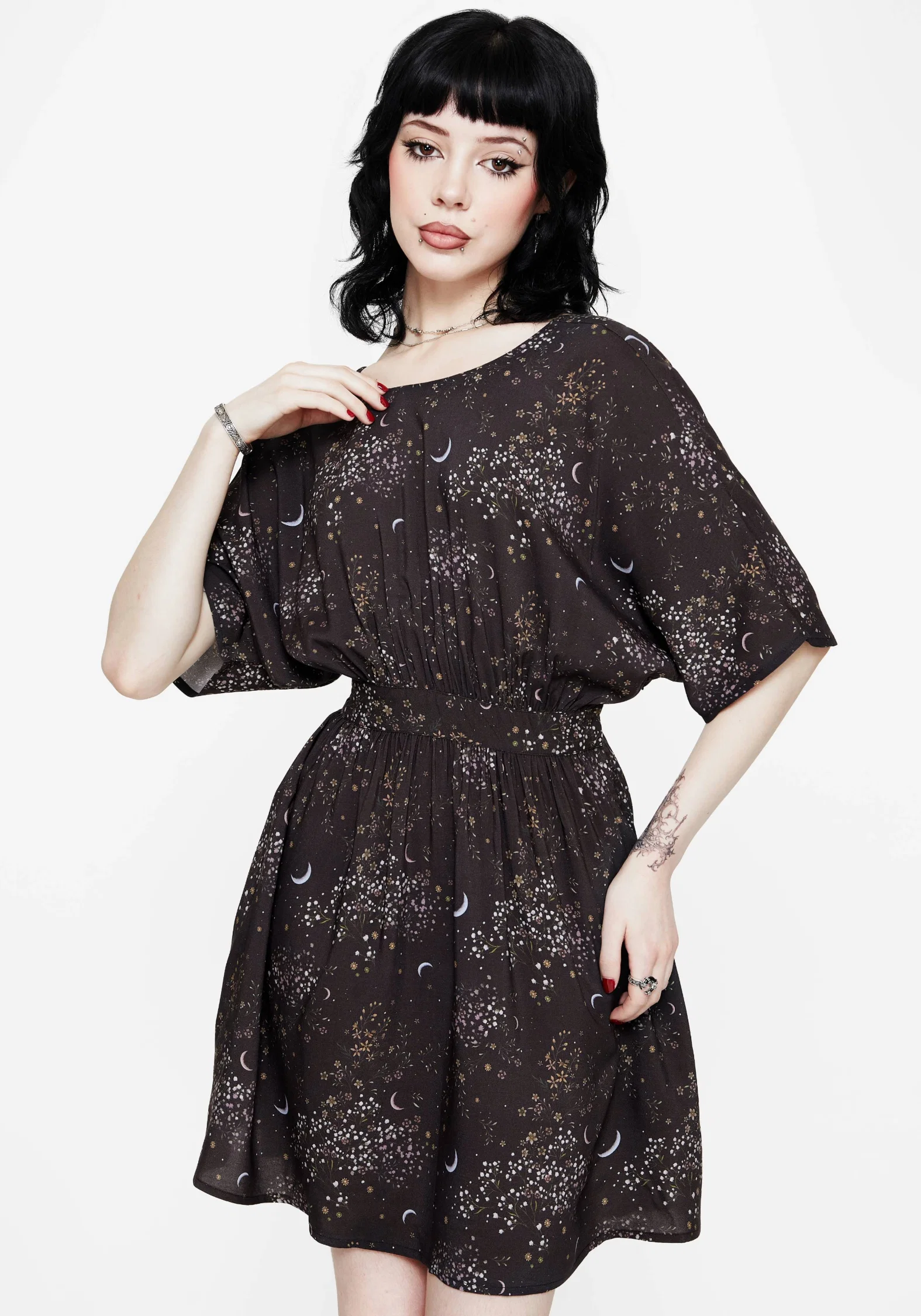 Peaseblossom Celestial Tie Back Mini Dress - Image 4