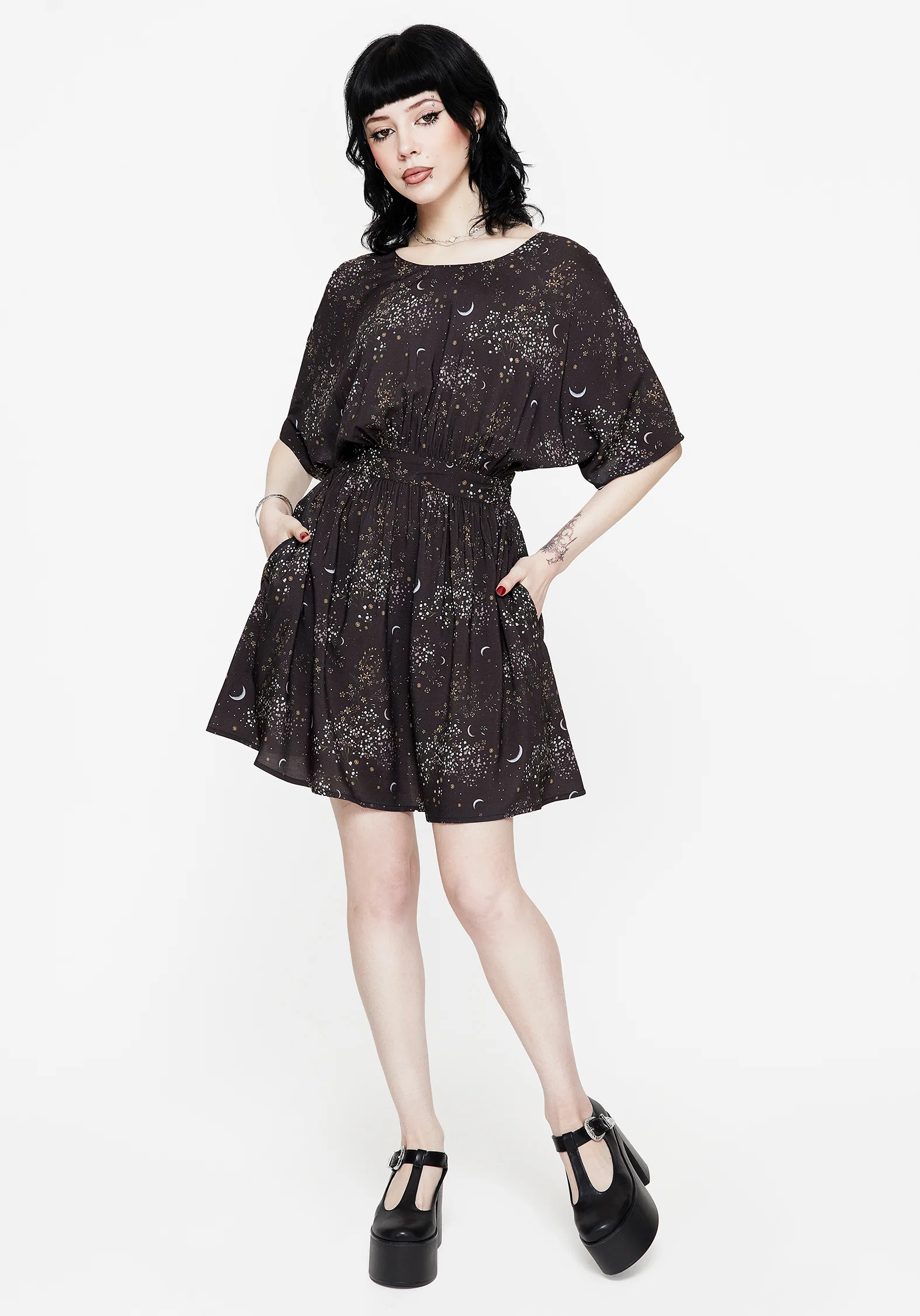 Peaseblossom Celestial Tie Back Mini Dress - Image 6