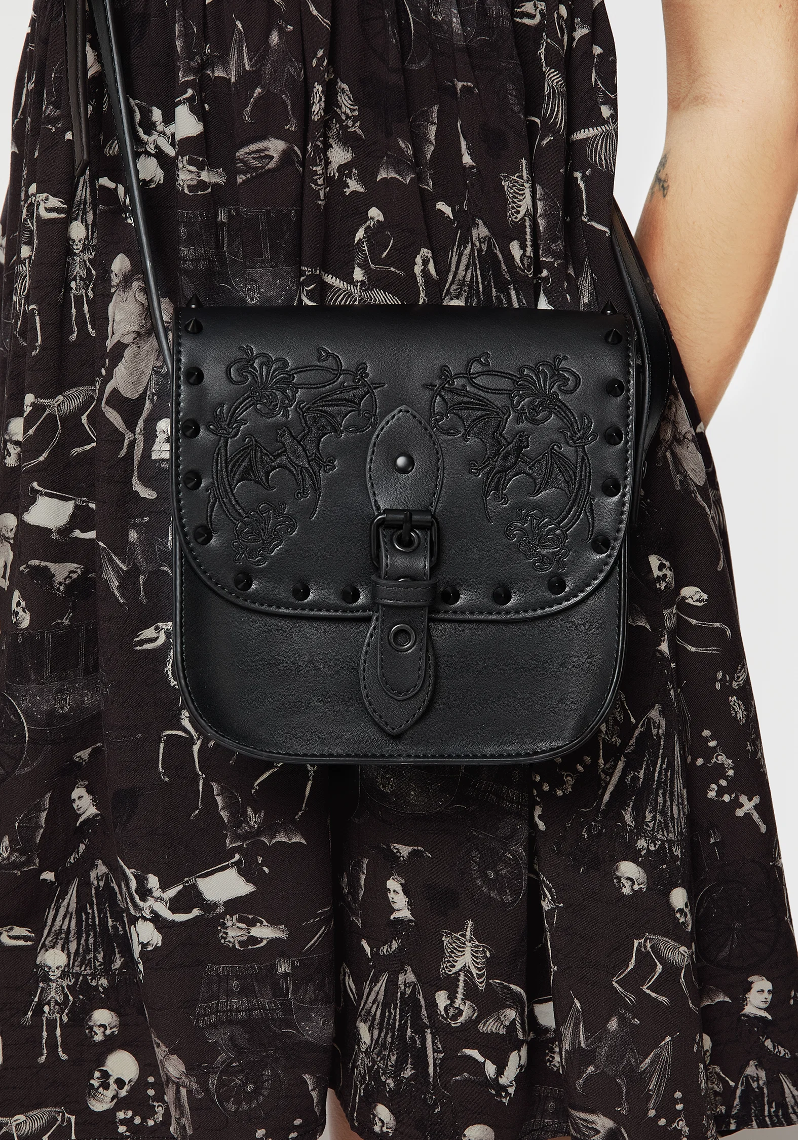Penumbra Embroidered Mini Satchel Bag - Image 2