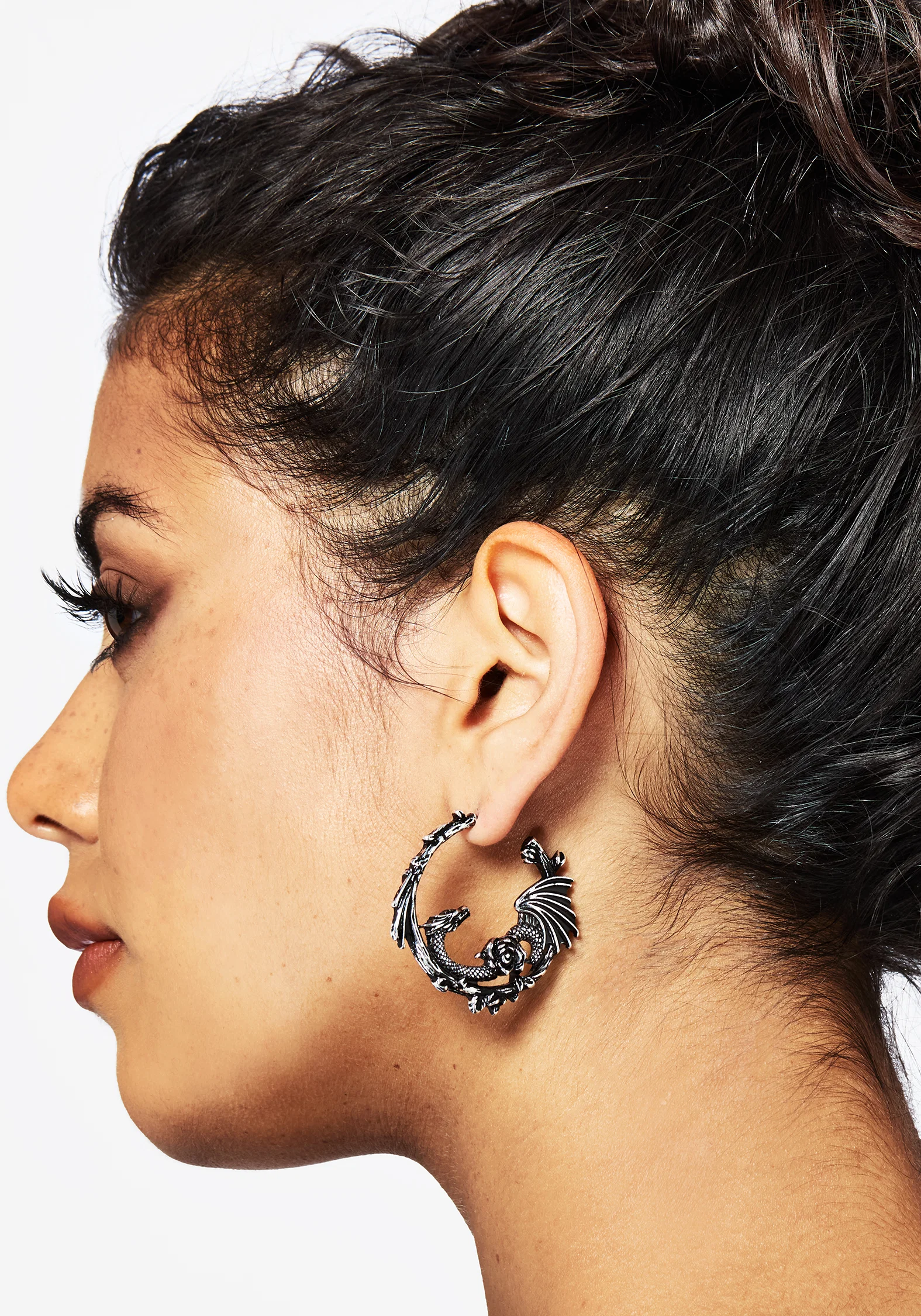 Petra Dragon Hoop Earrings - Image 3