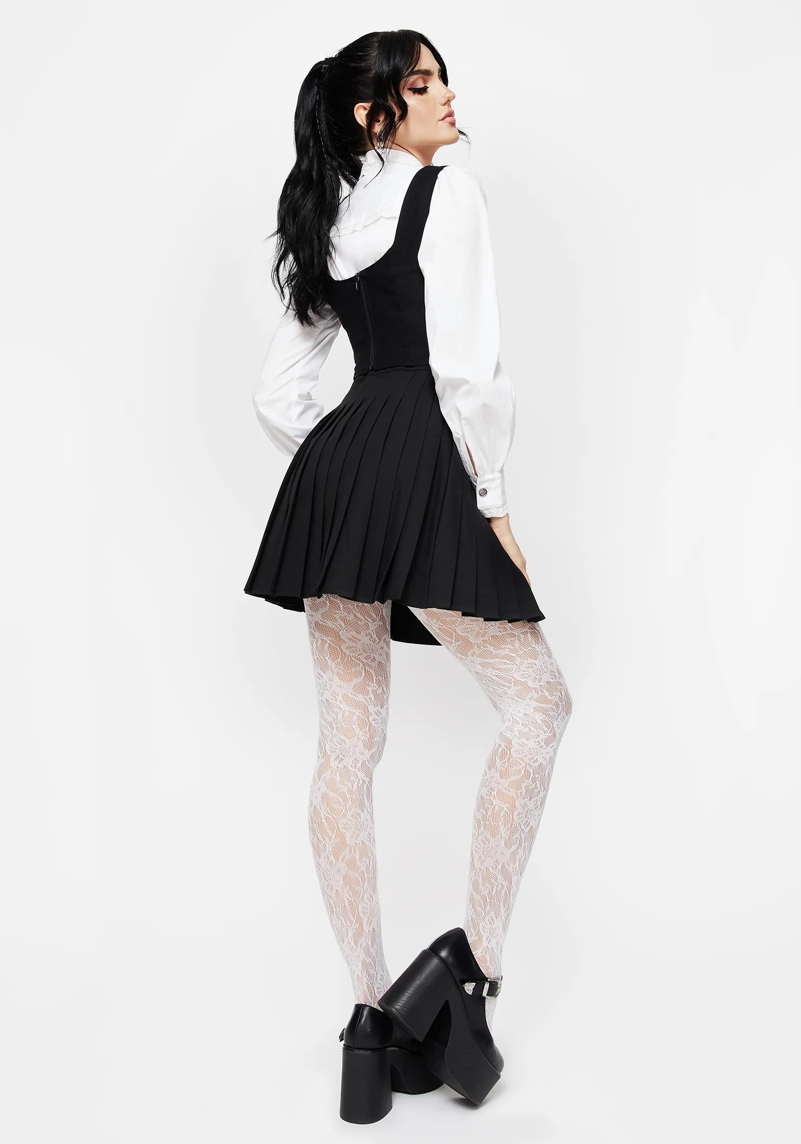 Phantasmic Sheer Lace Tights - Image 3