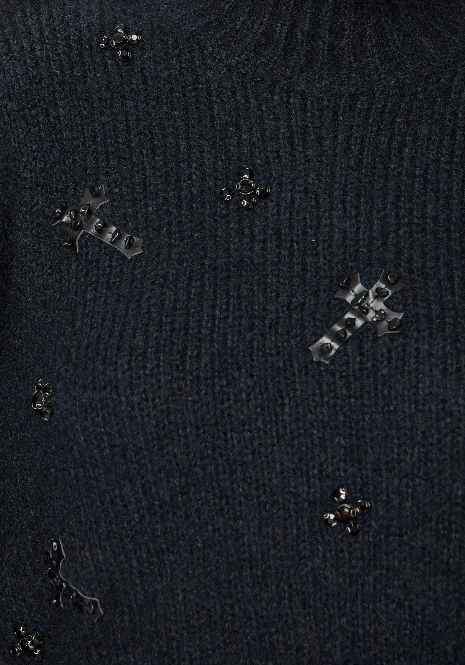Phantom Cotton Embellished Cross Crop Jumper - Image 2