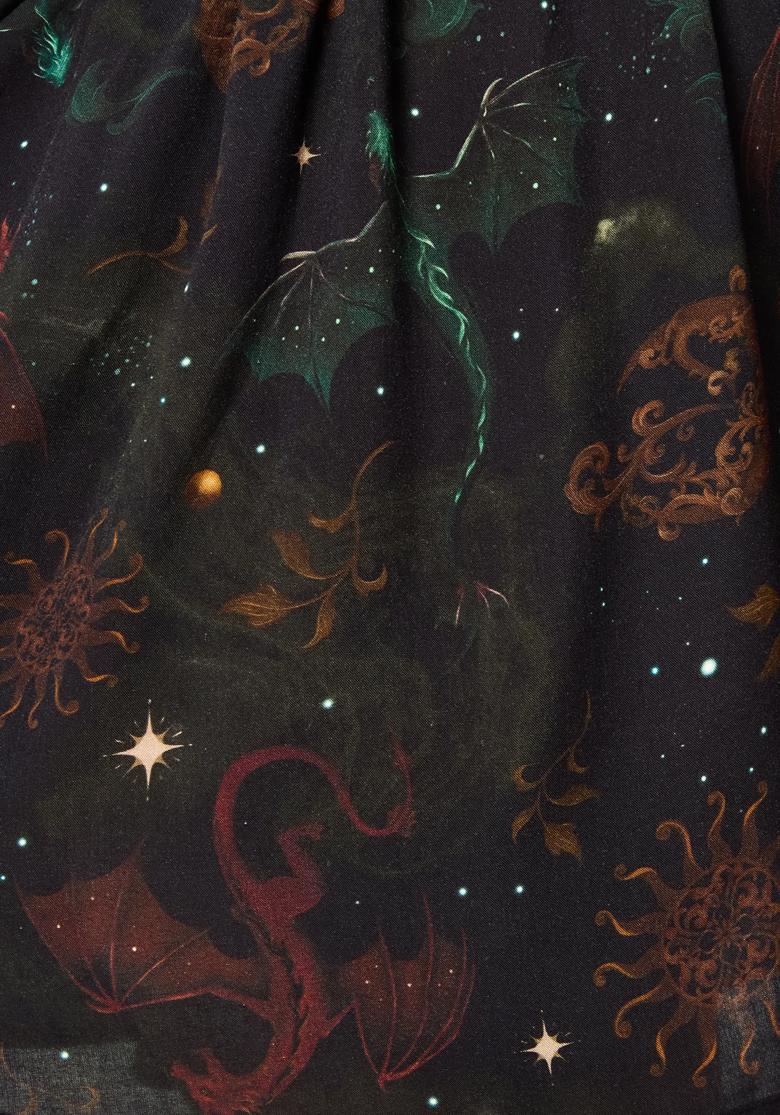 Phoenix Dragon Printed Mini Shirt Dress - Image 2