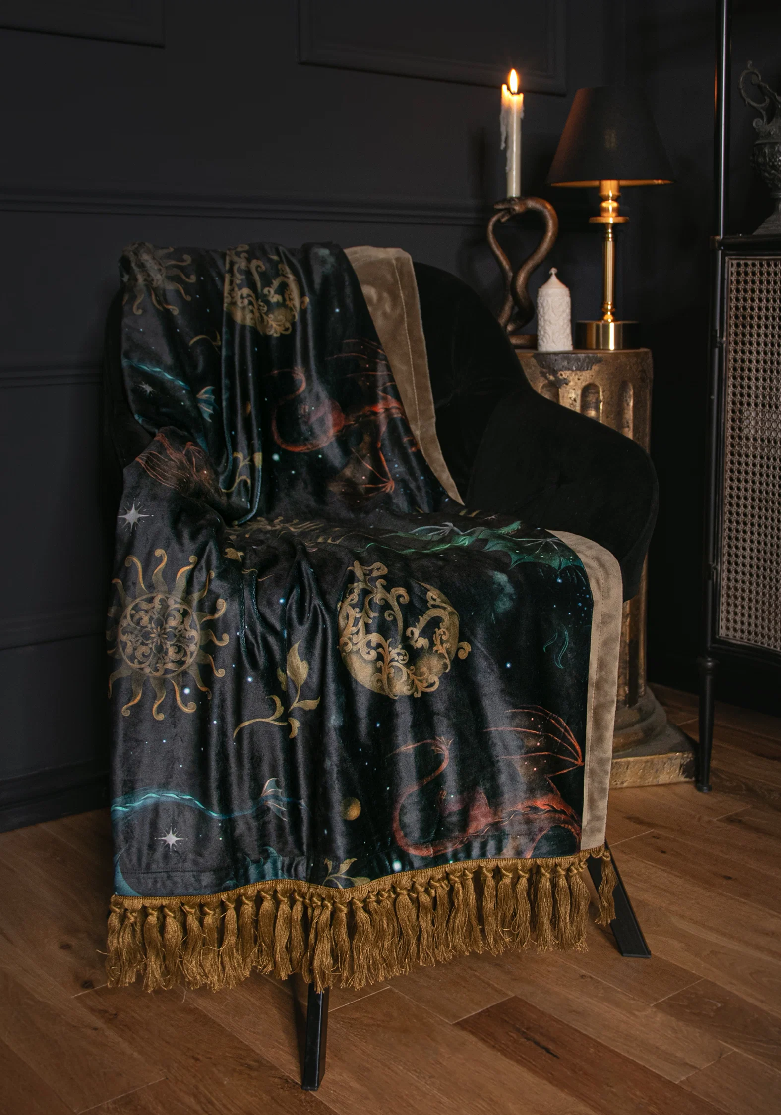 Phoenix Dragon Velvet Blanket - Image 2
