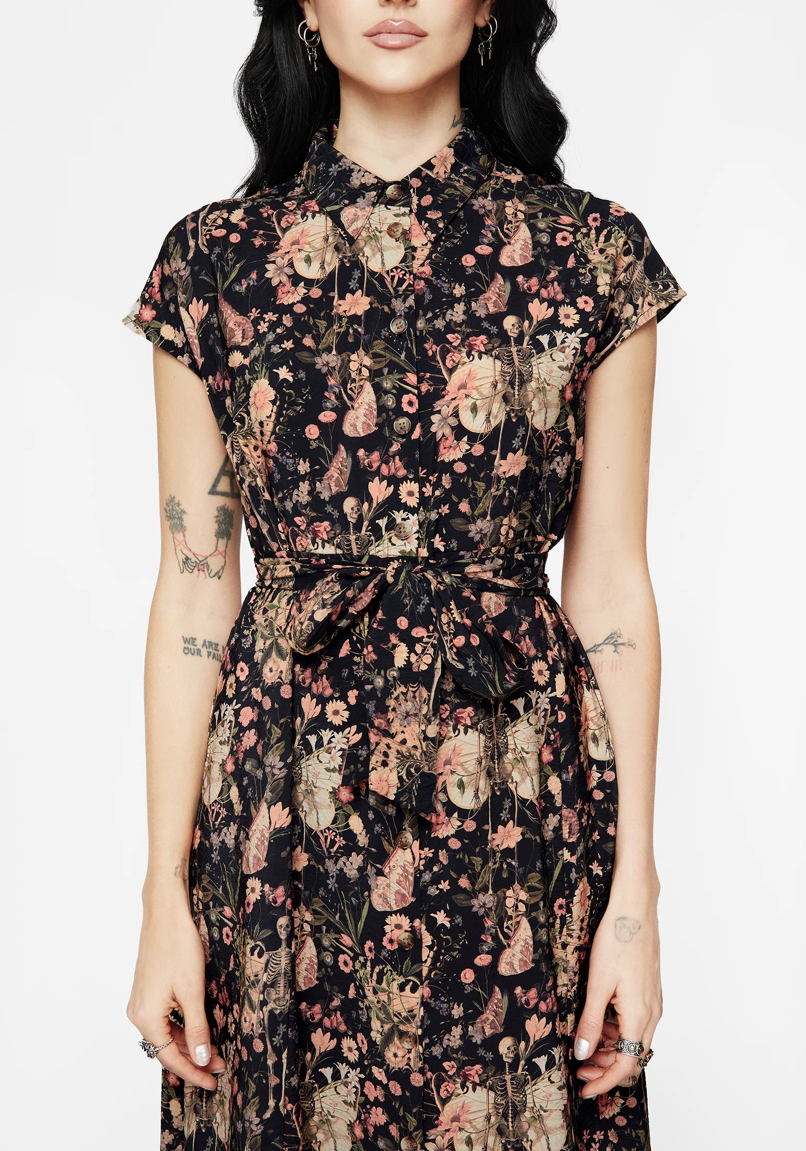 Pixie Floral Print Midi Shirt Dress - Image 7