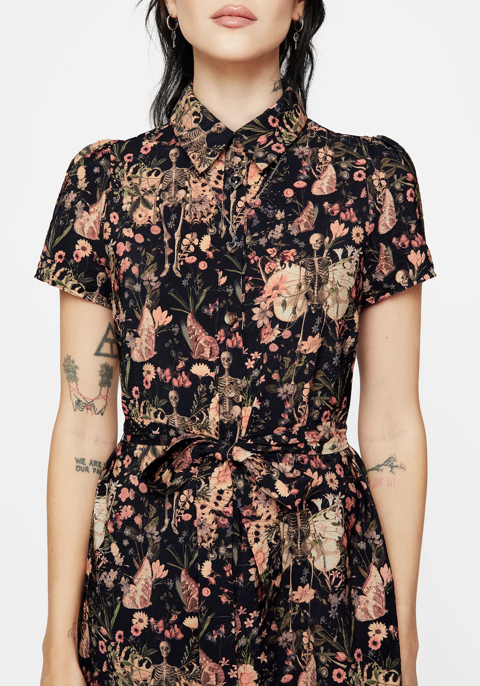 Pixie Floral Print Mini Shirt Dress - Image 2