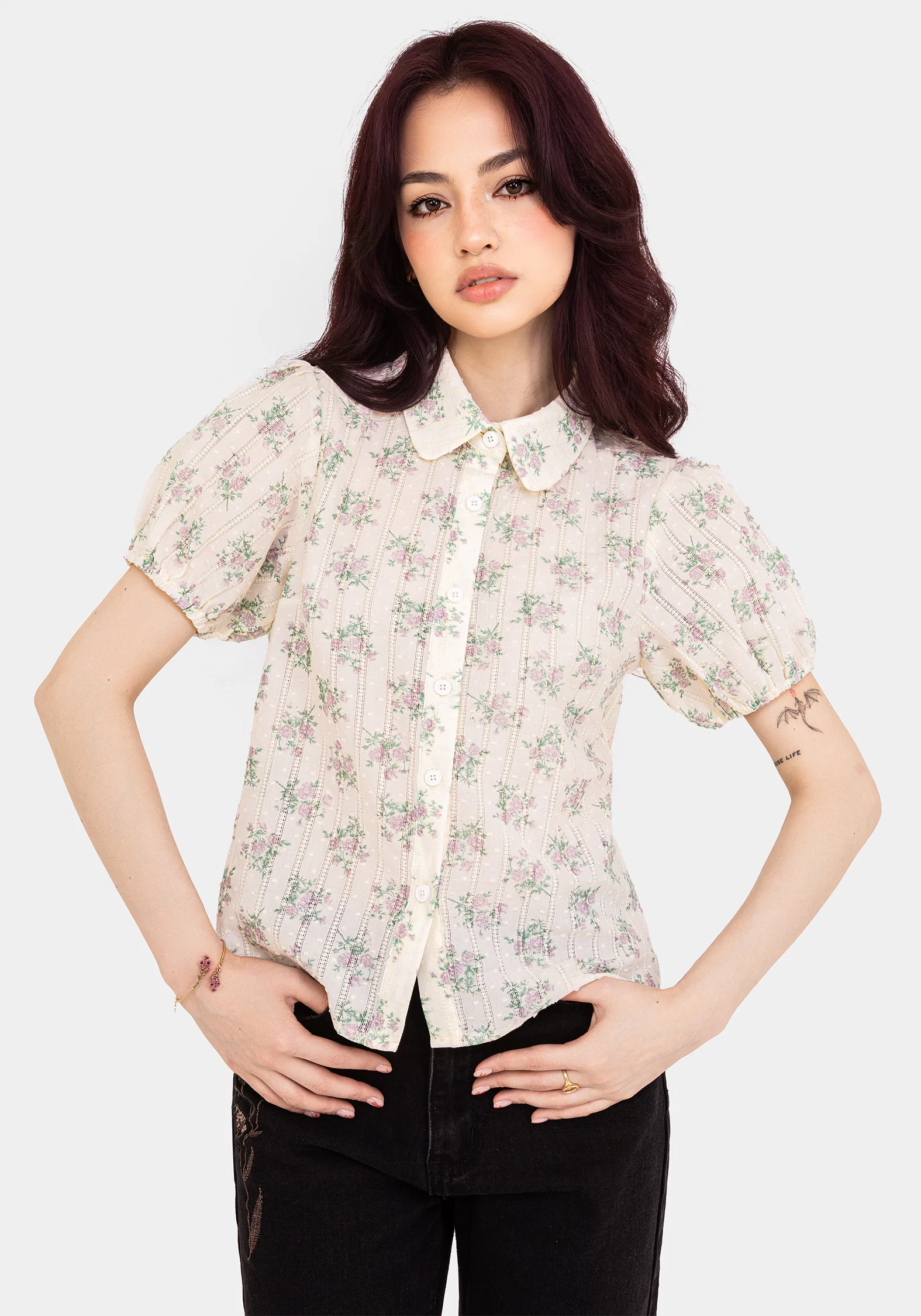 Pleasance Cotton Puff Sleeve Blouse - Image 6