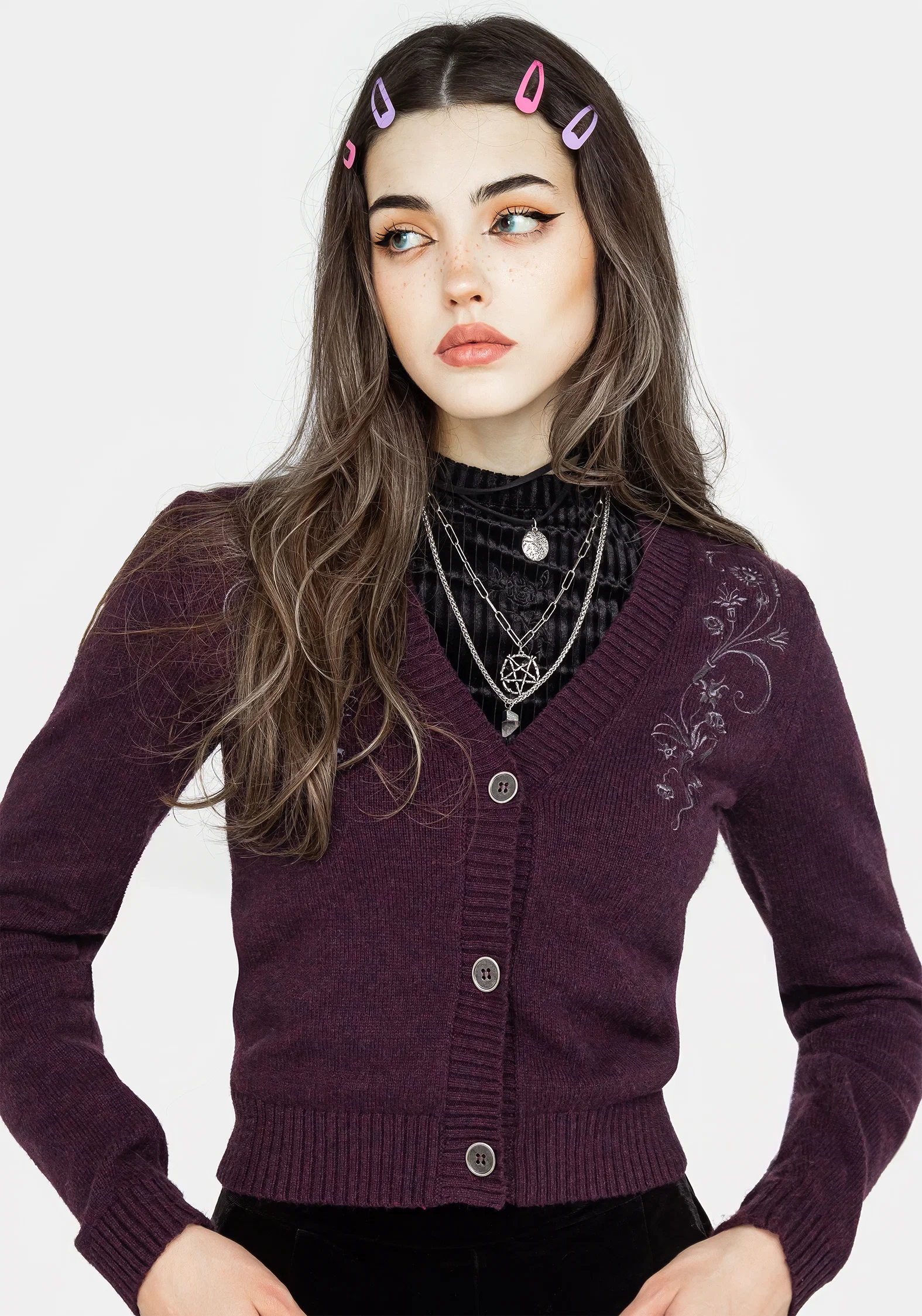 Poe Embroidered Cardigan - Image 4