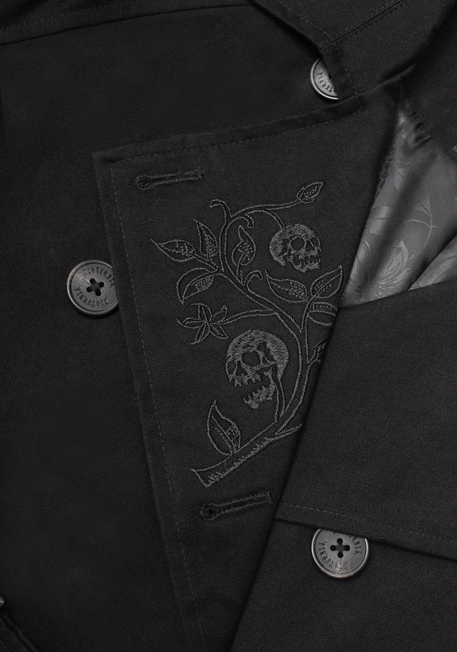 Poe Embroidered Trench Coat - Image 2