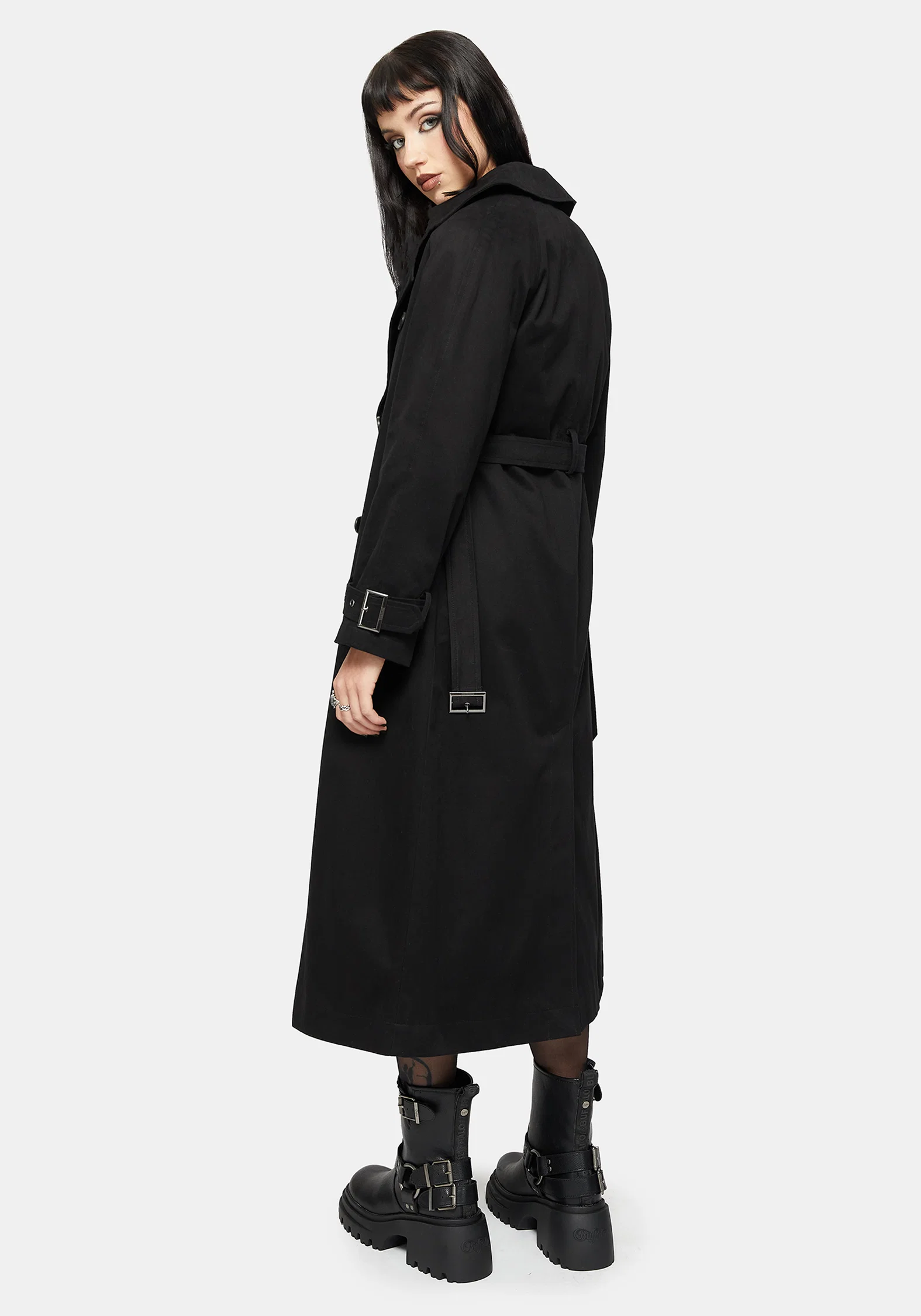 Poe Embroidered Trench Coat - Image 3