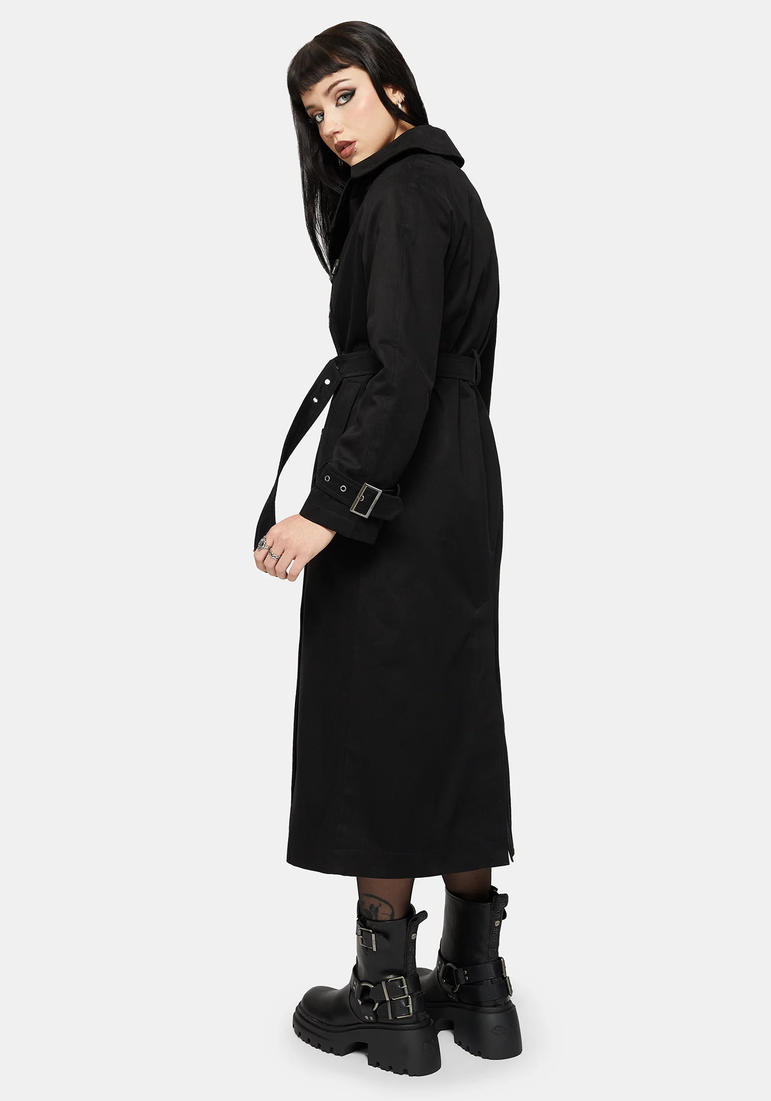 Poe Embroidered Trench Coat - Image 7