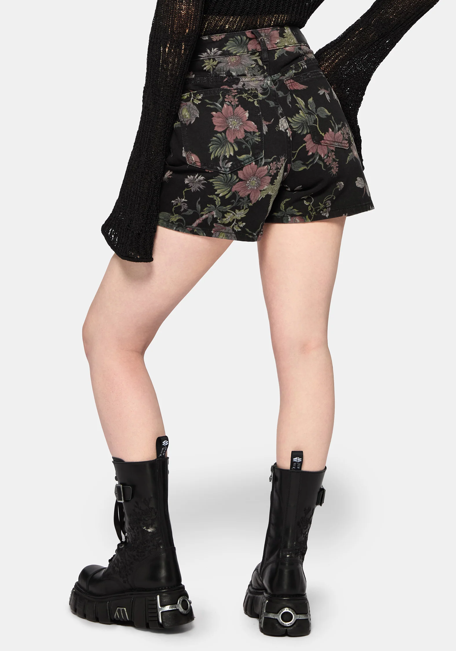 Poison Eden Print Denim Short - Image 3