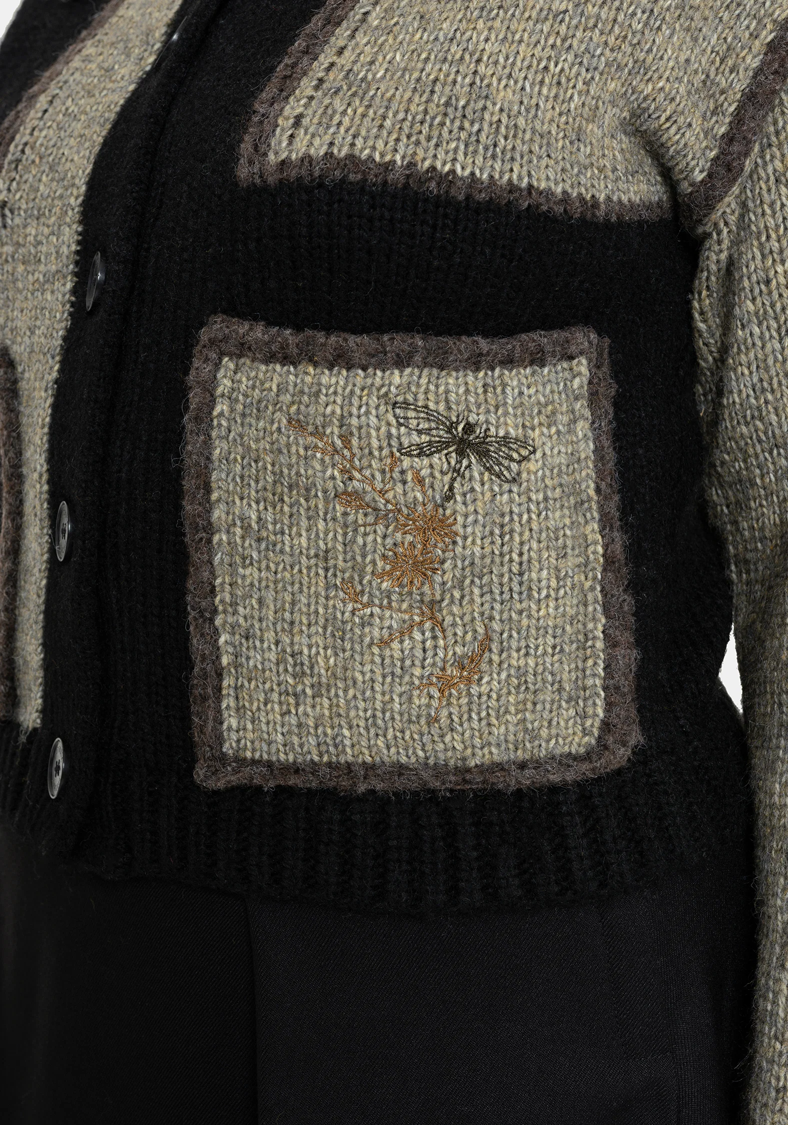 Polly Collared Patch Embroidered Knit Cardigan - Image 5