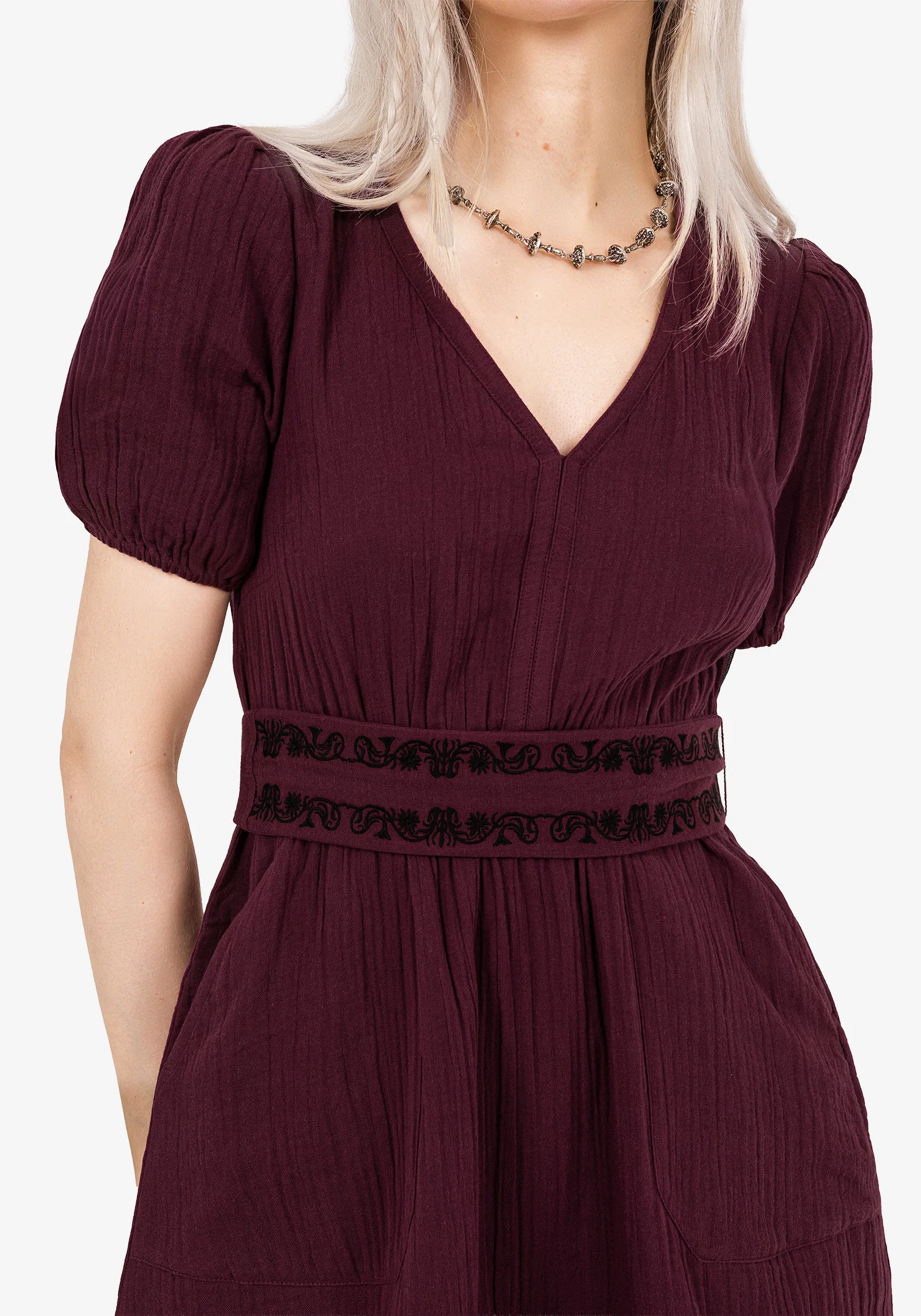 Poultice Embroidered Cotton Mini Dress - Image 2