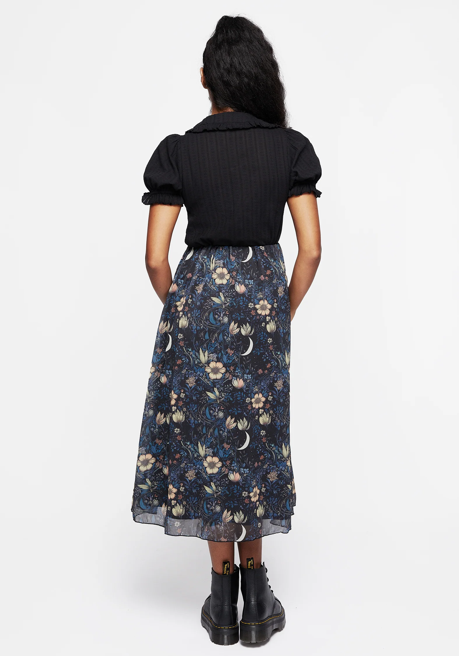 Primrose Floral Chiffon Midi Skirt - Image 2