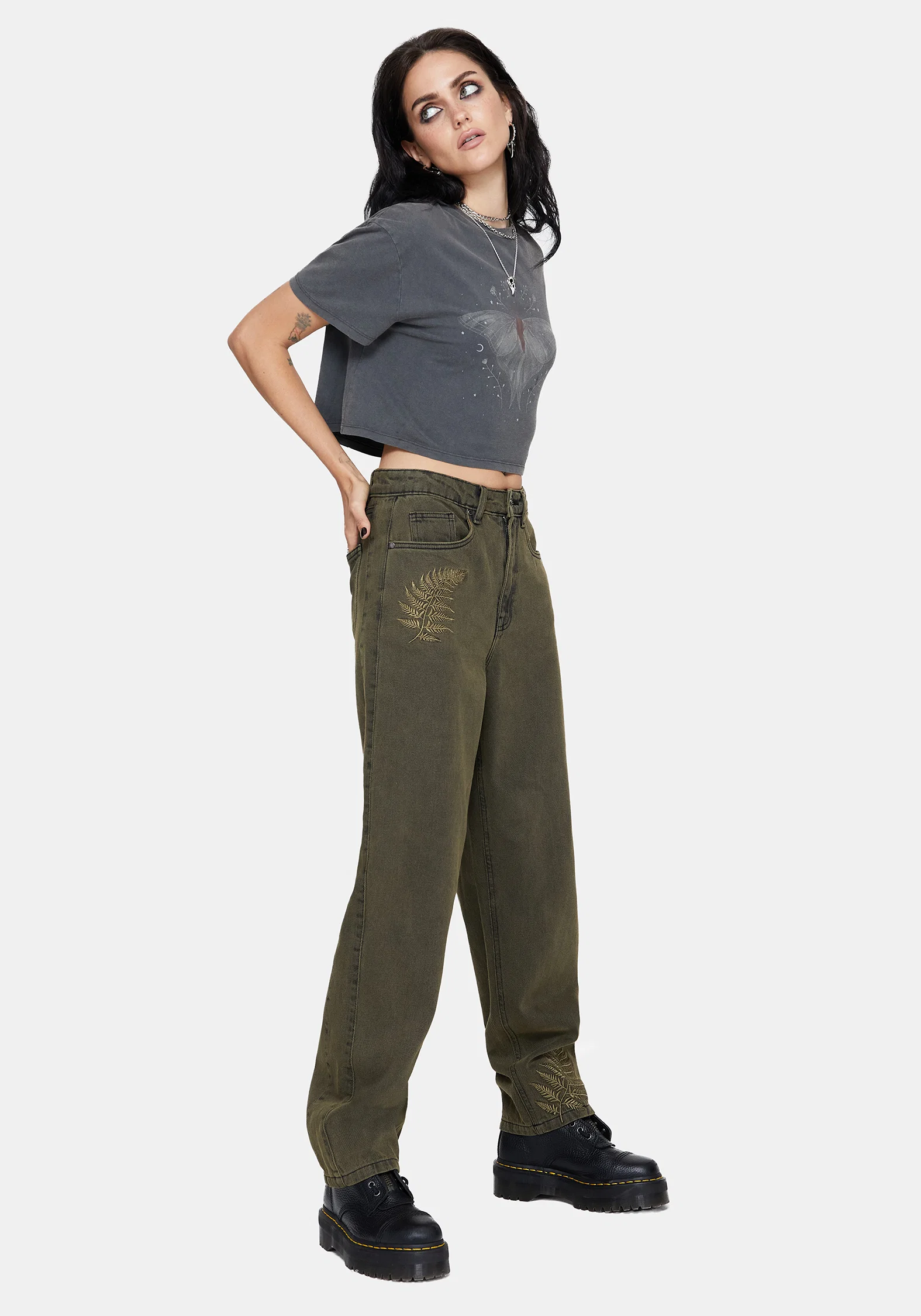 Prism Barrel Leg Embroidered Jeans - Image 6