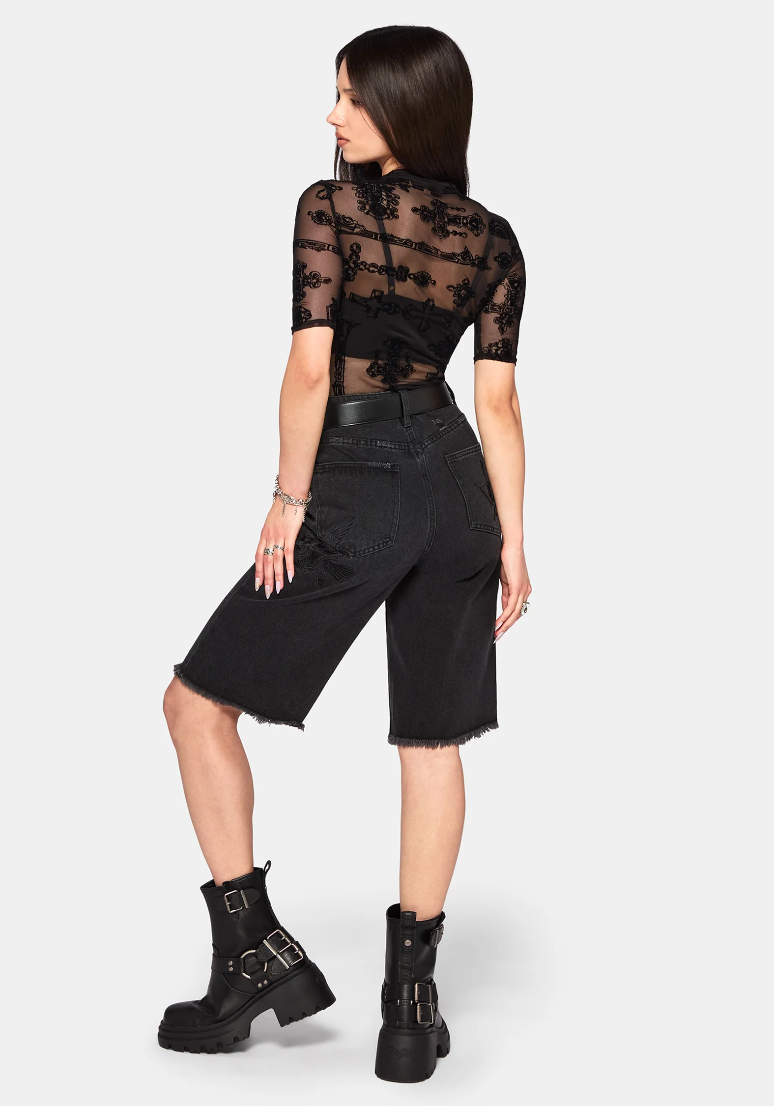 Pyra Jewel Jesse Flock Mesh Top - Image 3