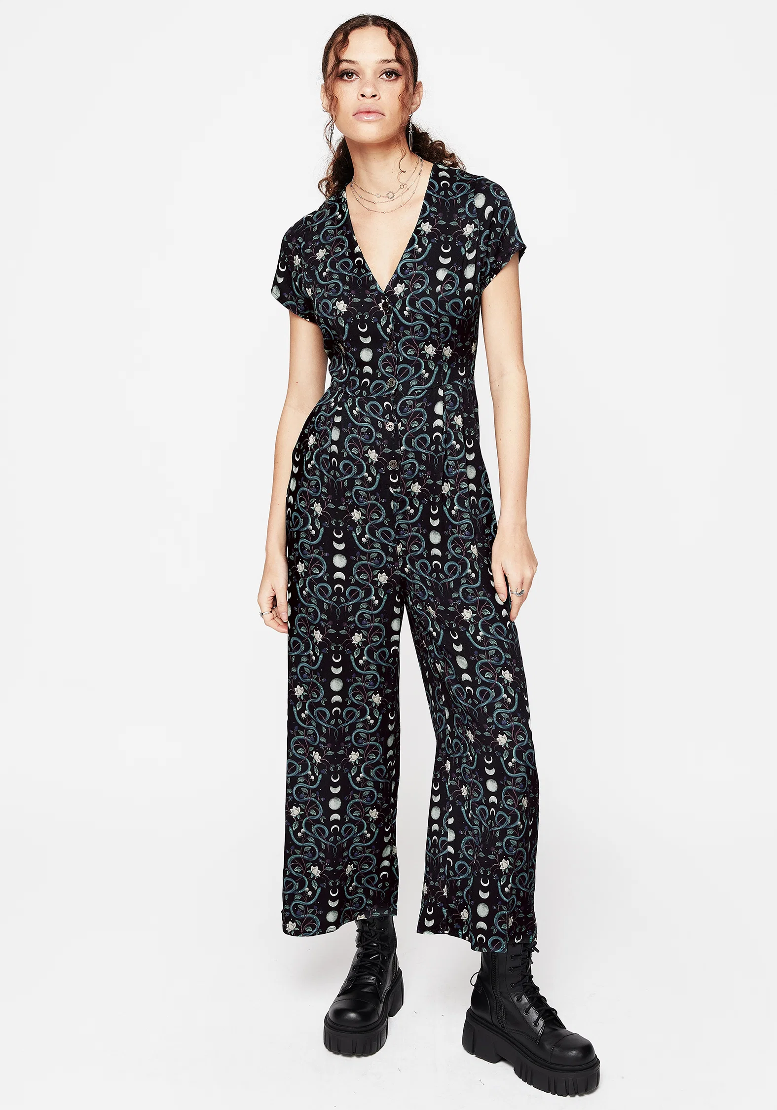 Pythia Button Up Jumpsuit - Image 4