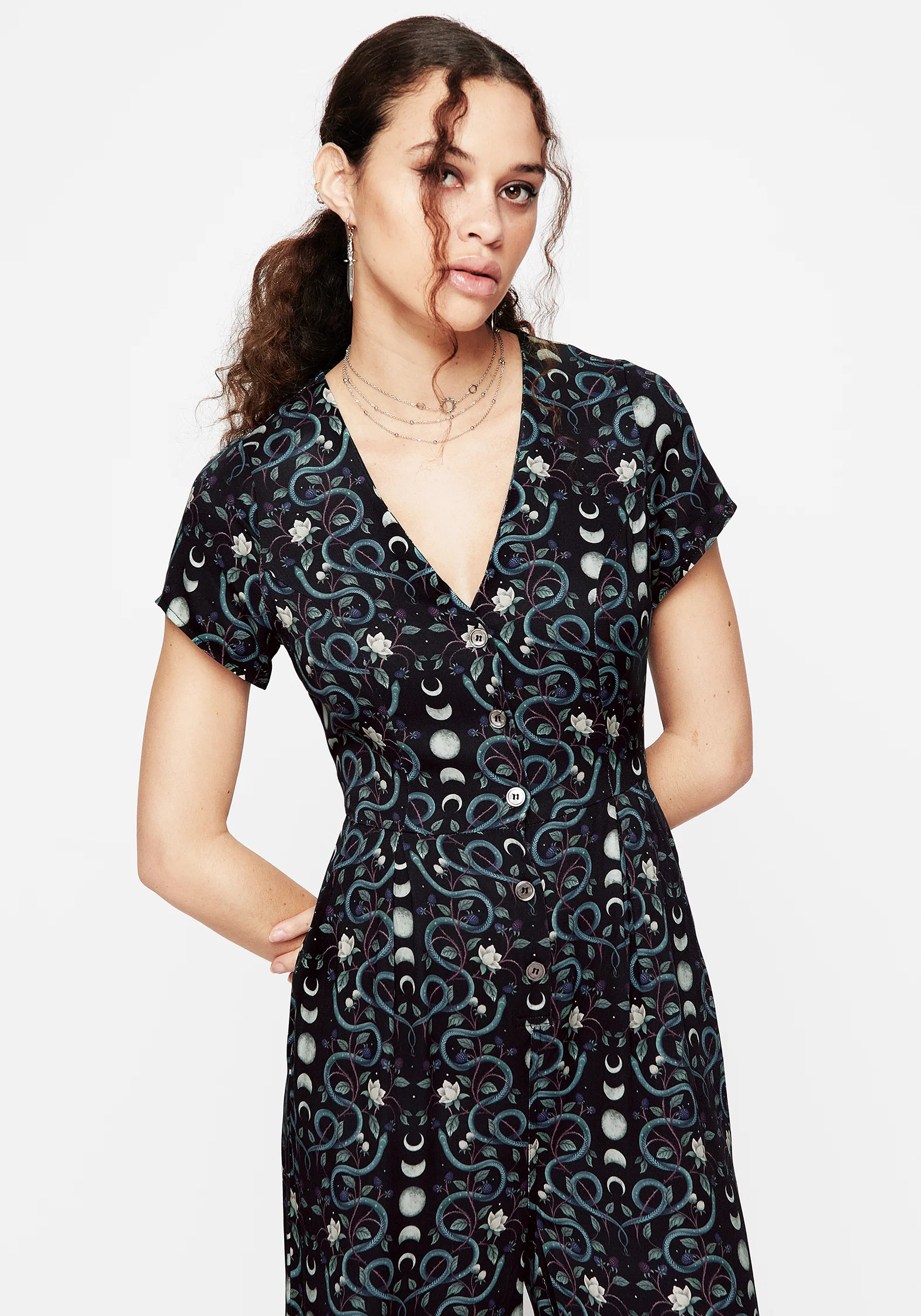 Pythia Button Up Jumpsuit - Image 5
