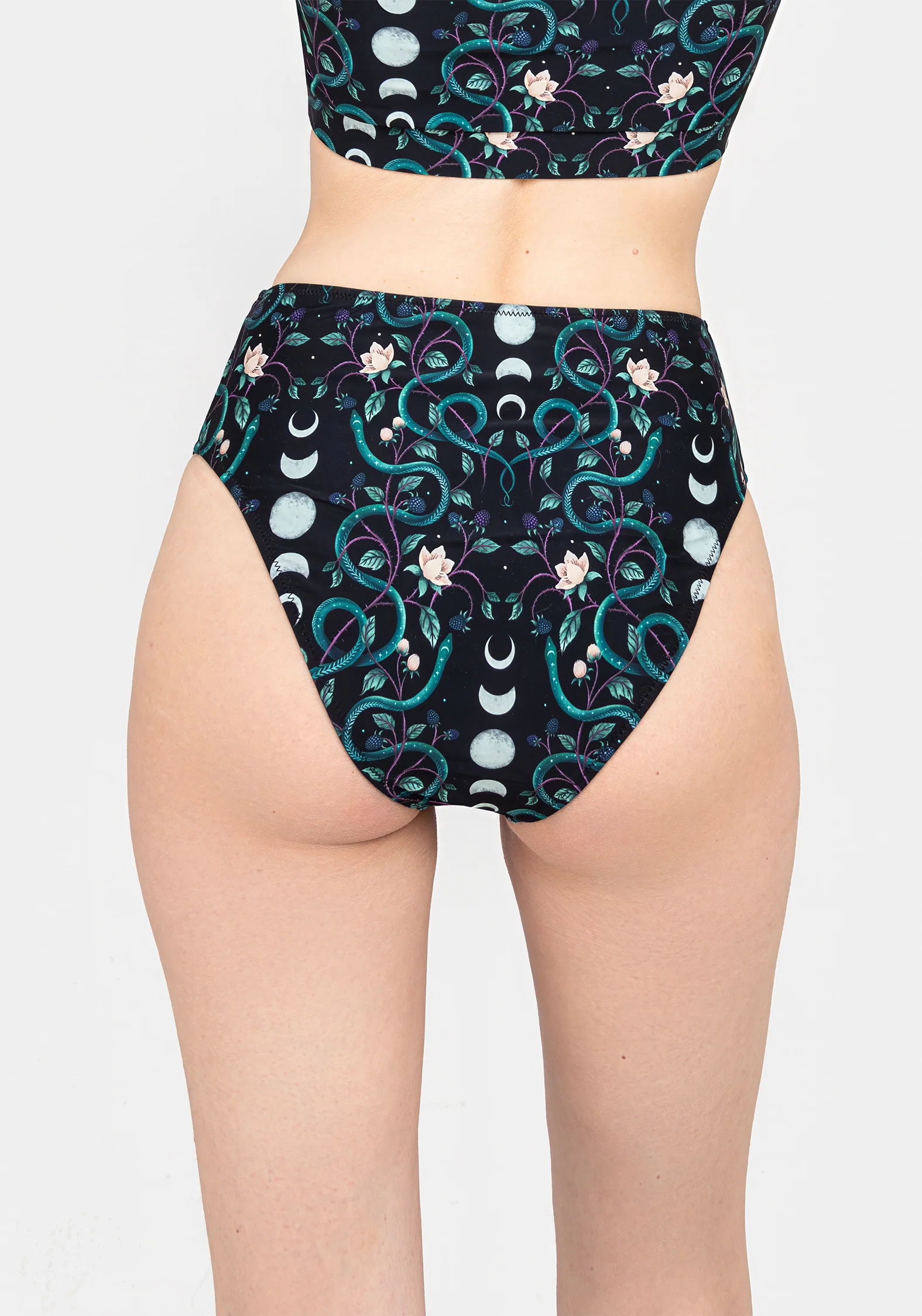 Pythia Snake Print High Waist Swim Bottoms - Image 3