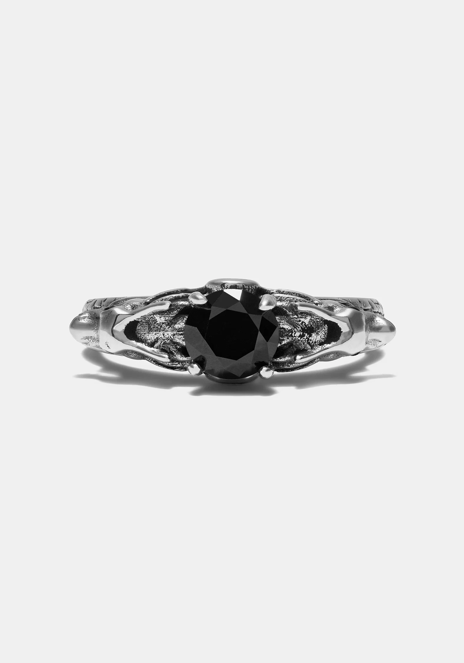 Querida Sterling Silver Black Spinel Dragon Ring - Image 5