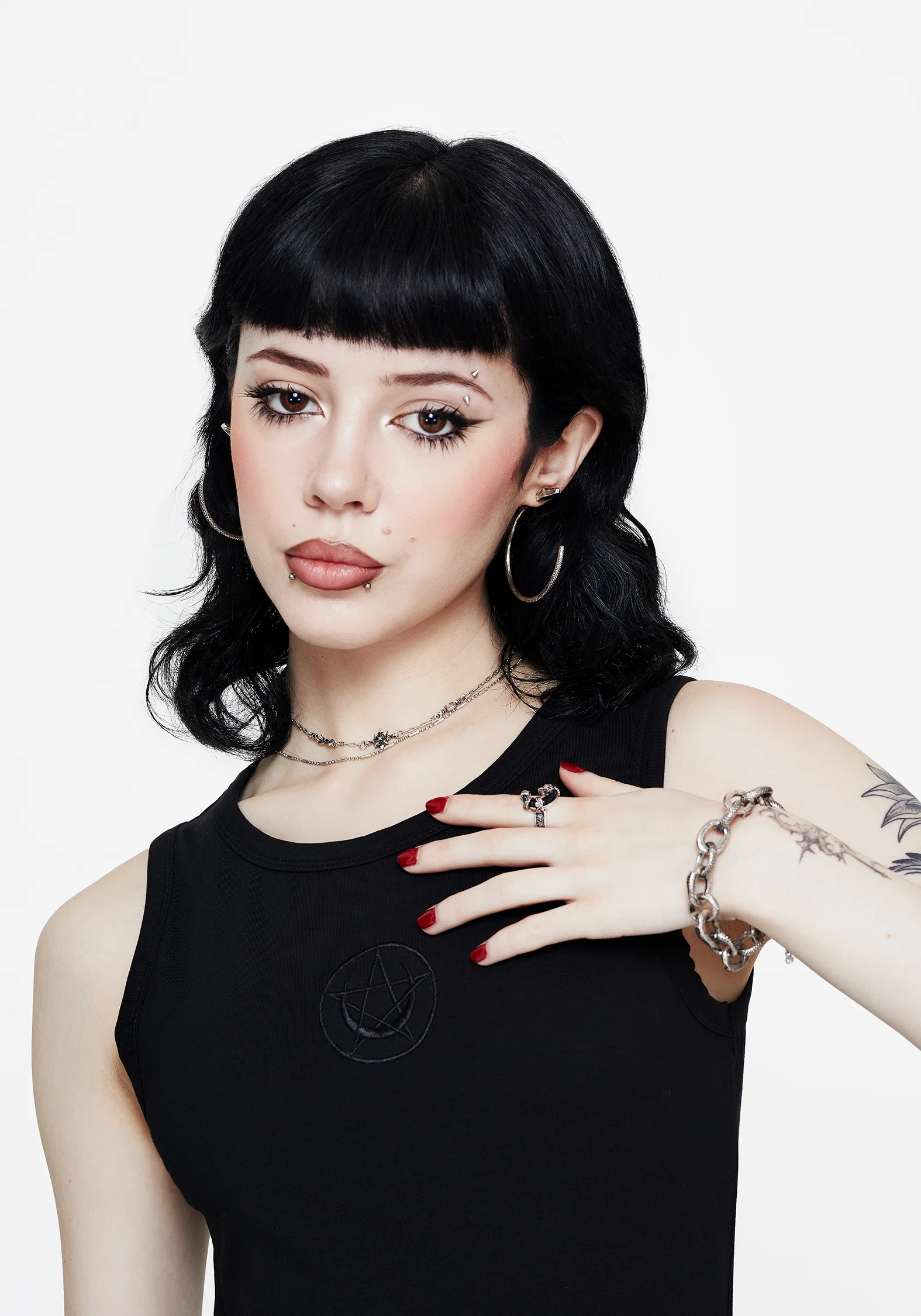 Ramona Snake Hoop Earrings - Image 6