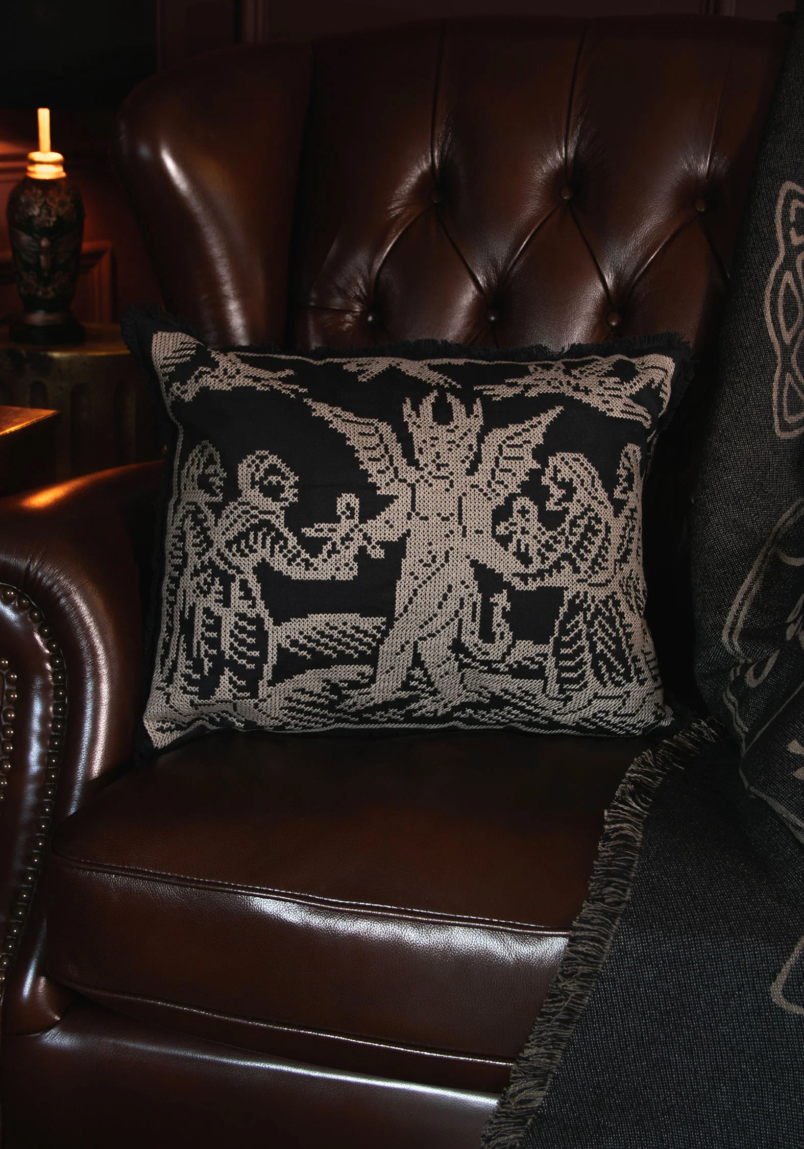 Ravenna Devil Criss Cross Cushion - Image 2