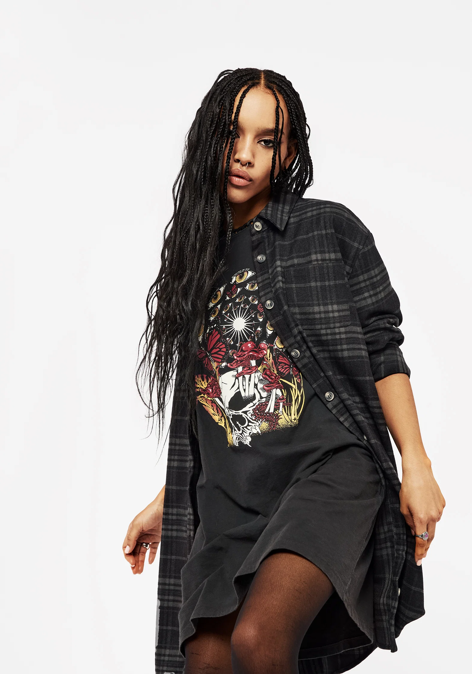 Reckless Check Longline Shirt - Image 4