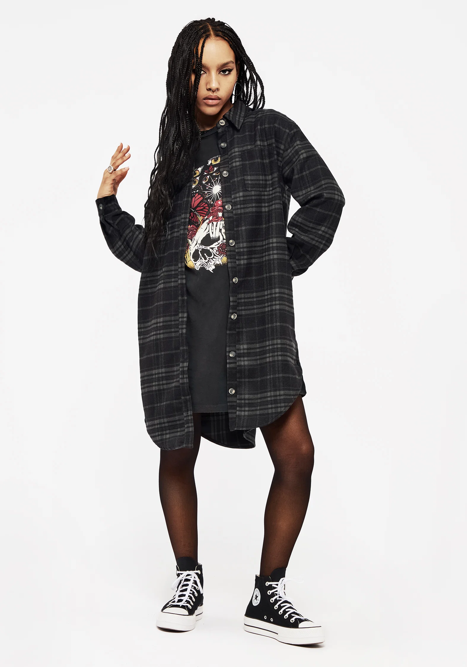 Reckless Check Longline Shirt - Image 5