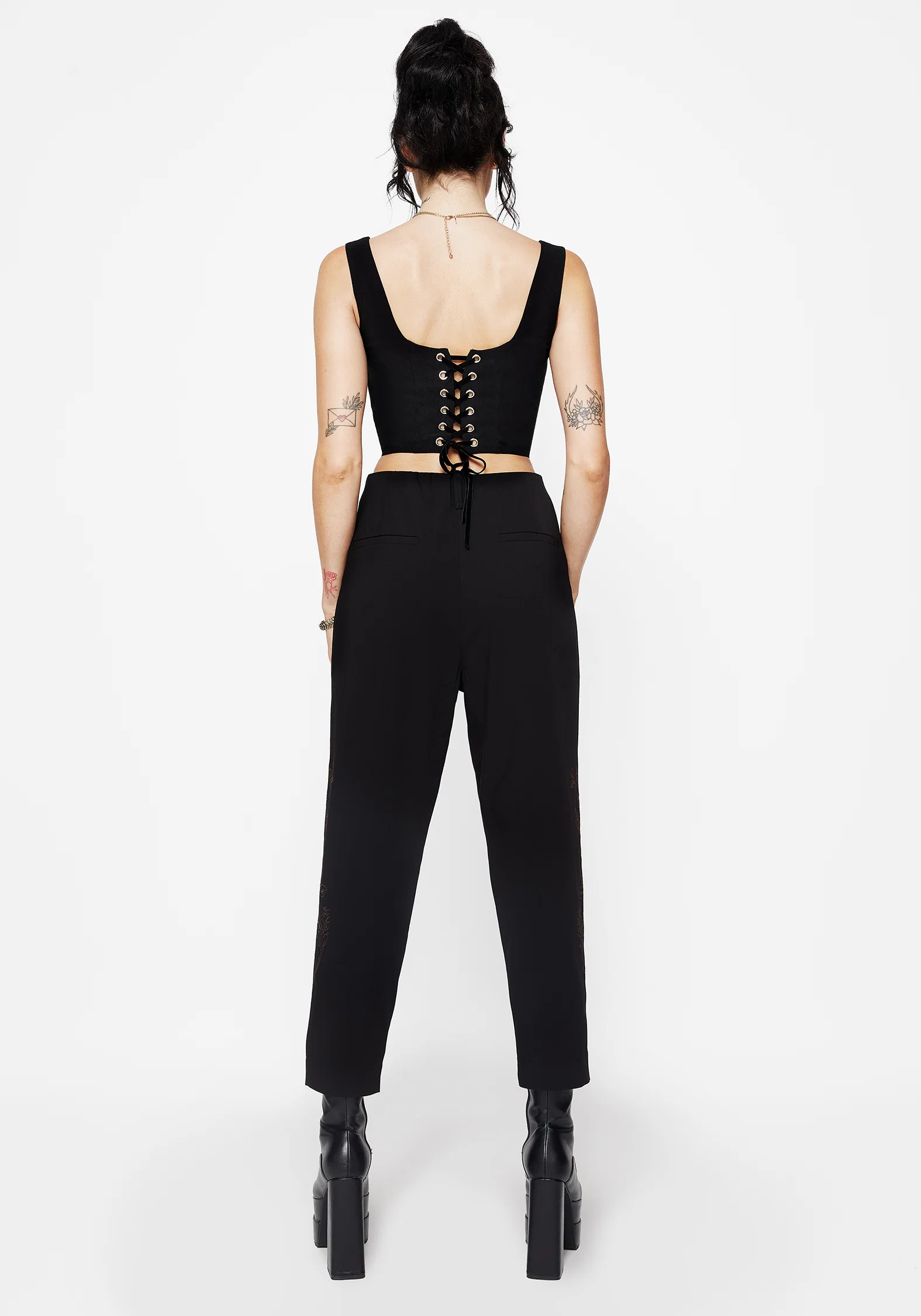 Renita Embroidered Tapered Tailored Trouser - Image 3