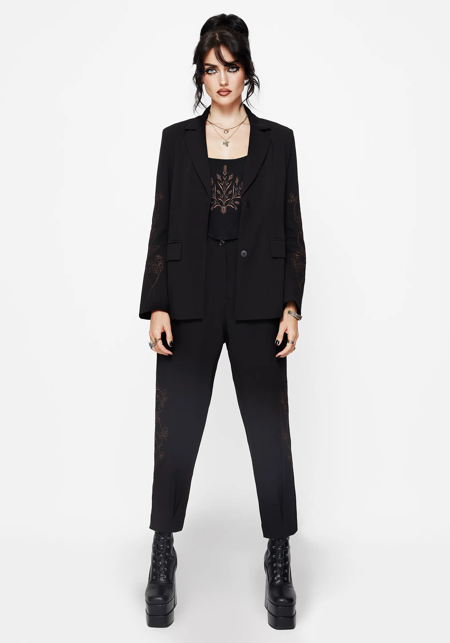 Renita Embroidered Tapered Tailored Trouser - Image 4