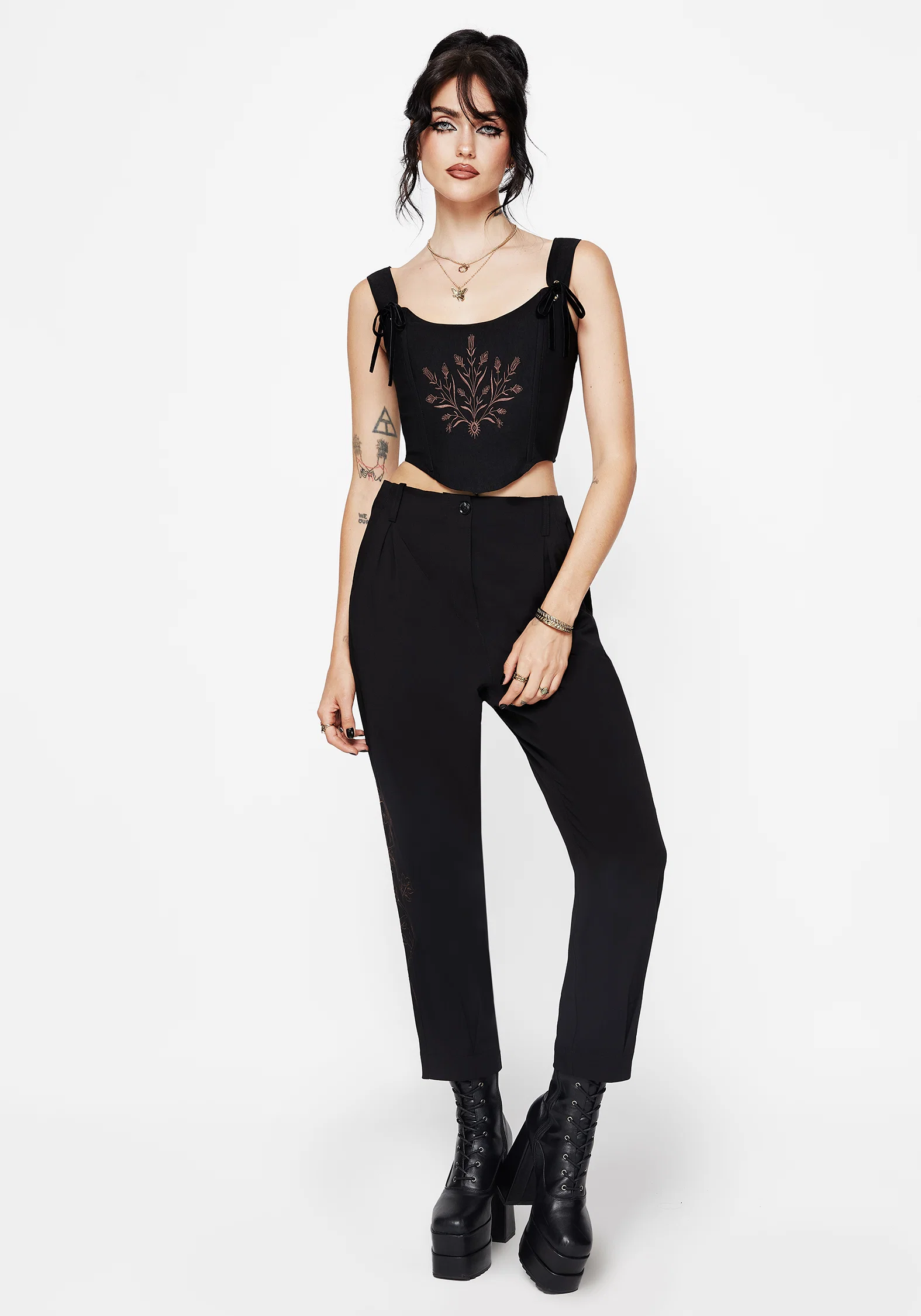 Renita Embroidered Tapered Tailored Trouser - Image 6